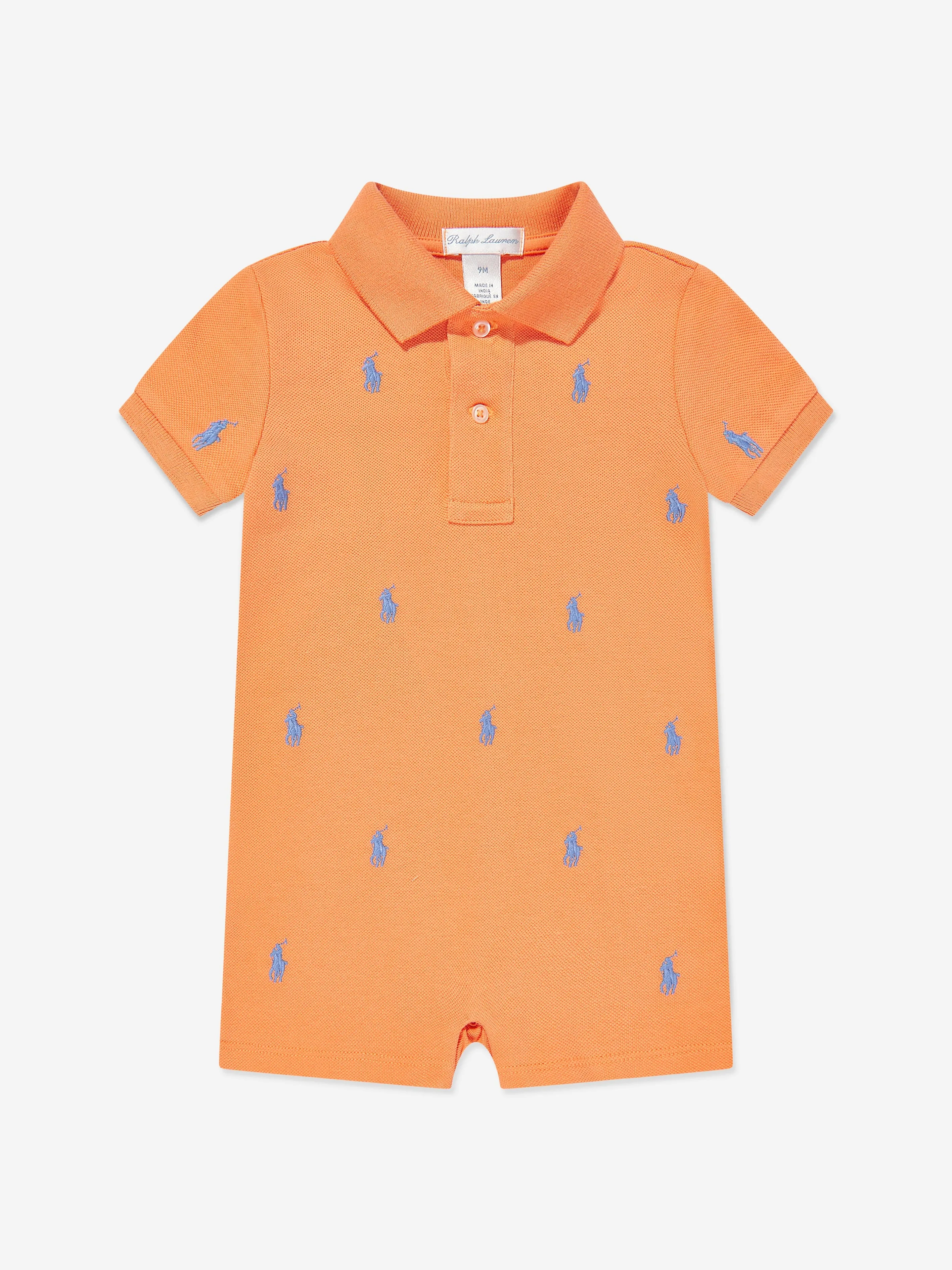 Baby Boys Logo-Strampler in Orange