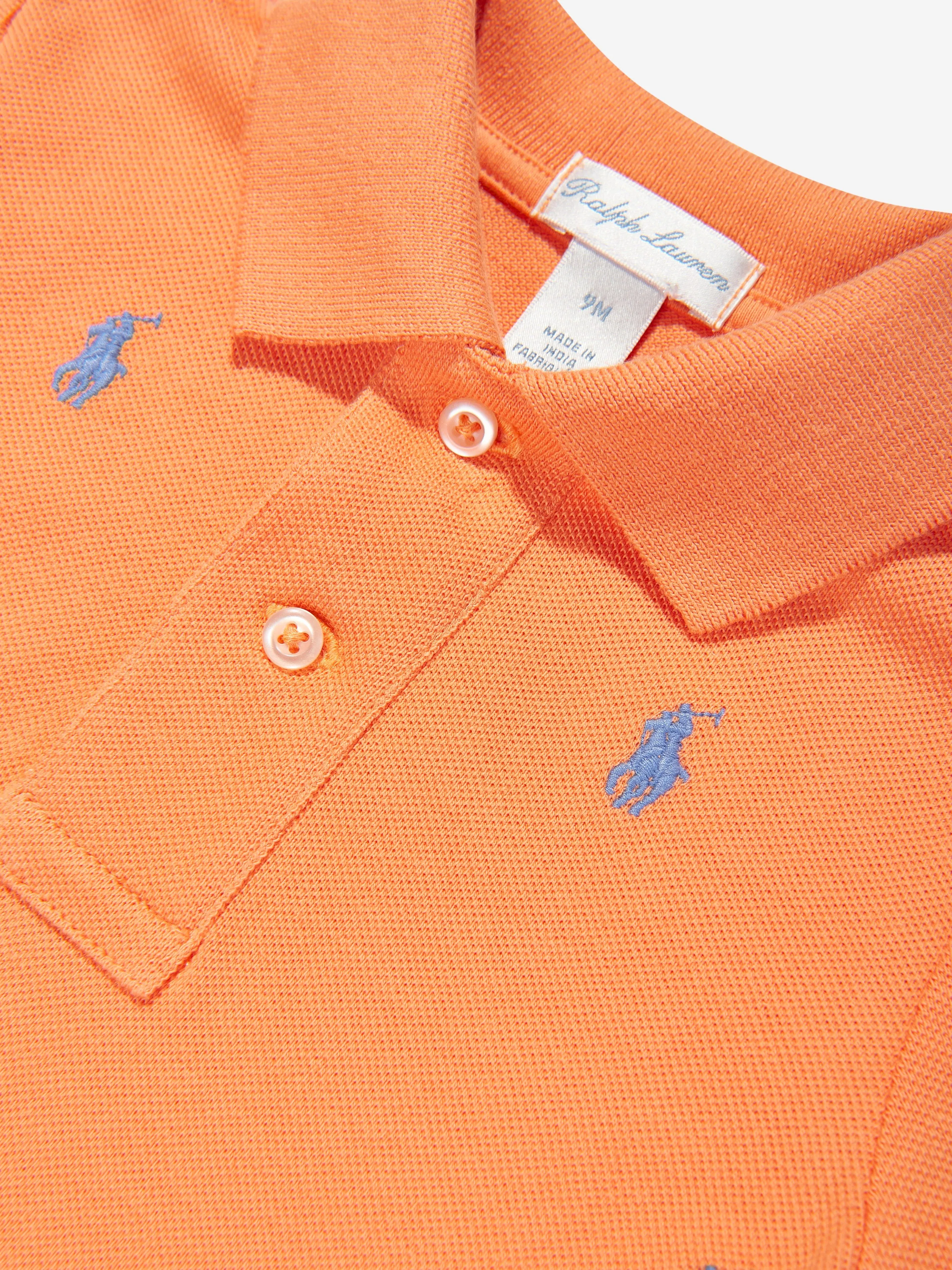 Baby Boys Logo-Strampler in Orange