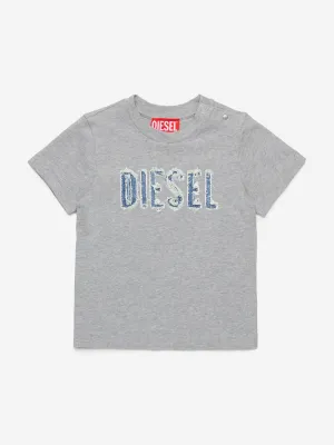 Logo T-Shirt für Jungen in Grau