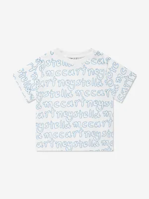 Logo-T-Shirt für Jungen in Elfenbein