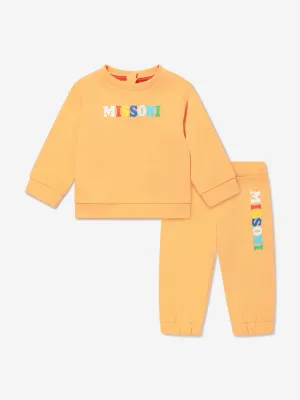 Baby Boys Logo Tracksuit in Orange