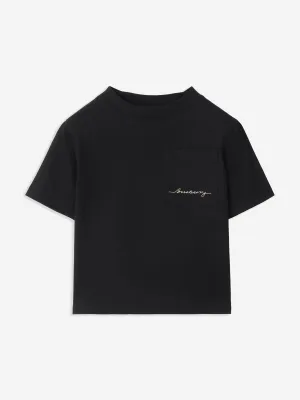 Mini-Zedern-T-Shirt für Jungen in Schwarz