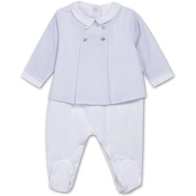 Baby Boys Hellblau & Weiß Babybody