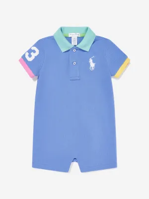 Baby Boys Polo-Strampler in Blau
