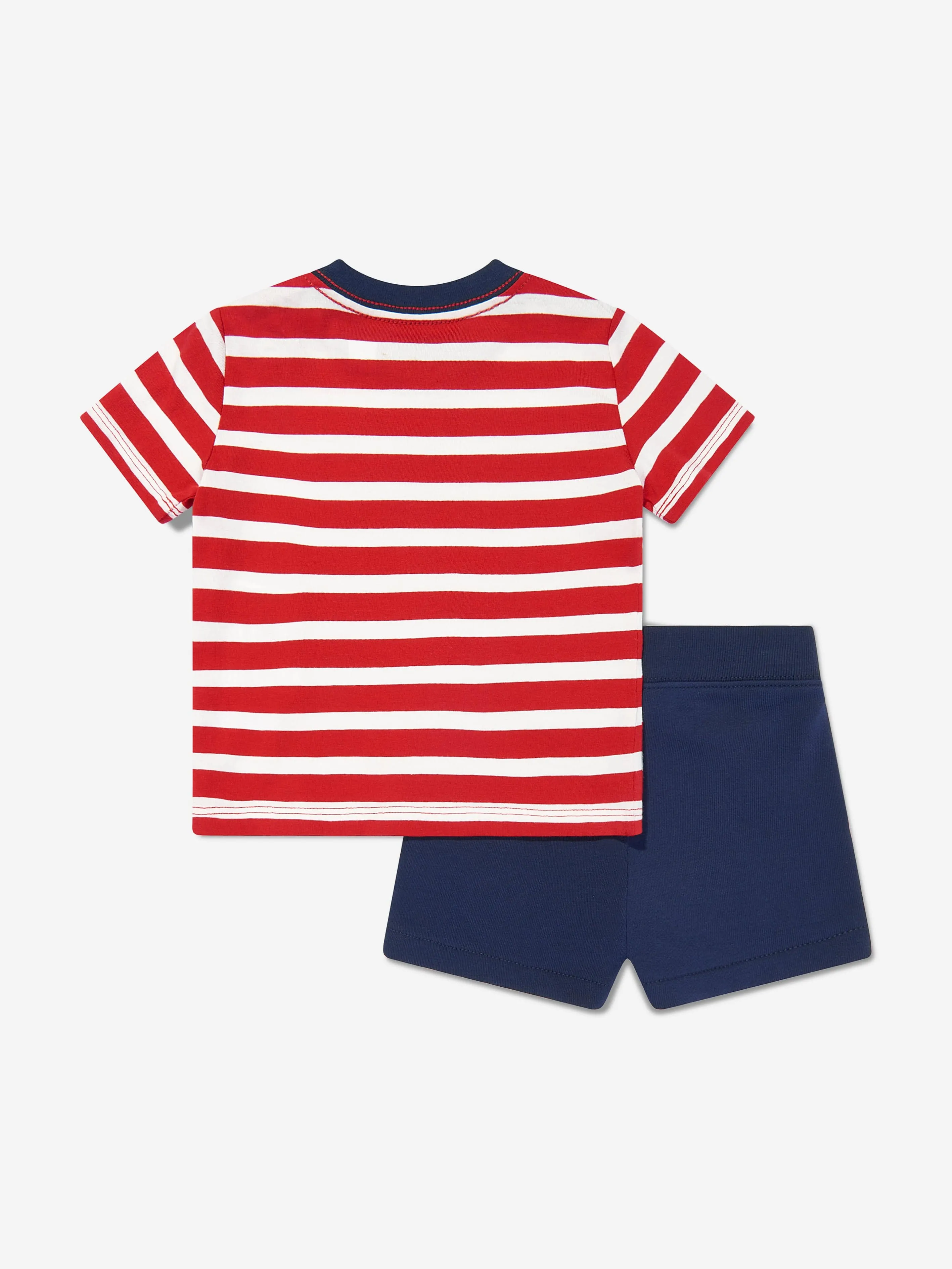 Baby Boys Polo T-Shirt und Shorts Set in Rot