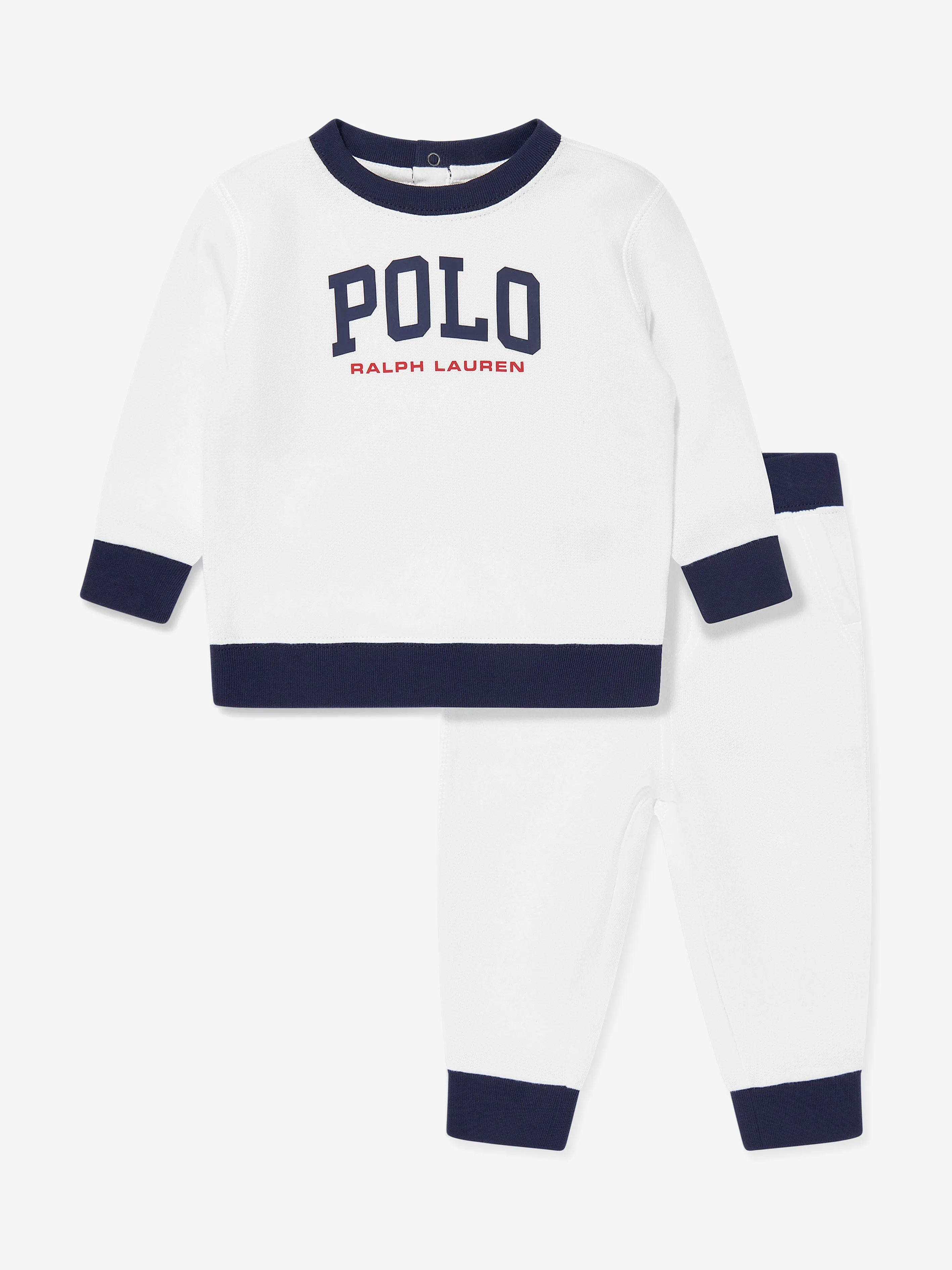 Baby Boys Polo-Tracksuit in Weiß