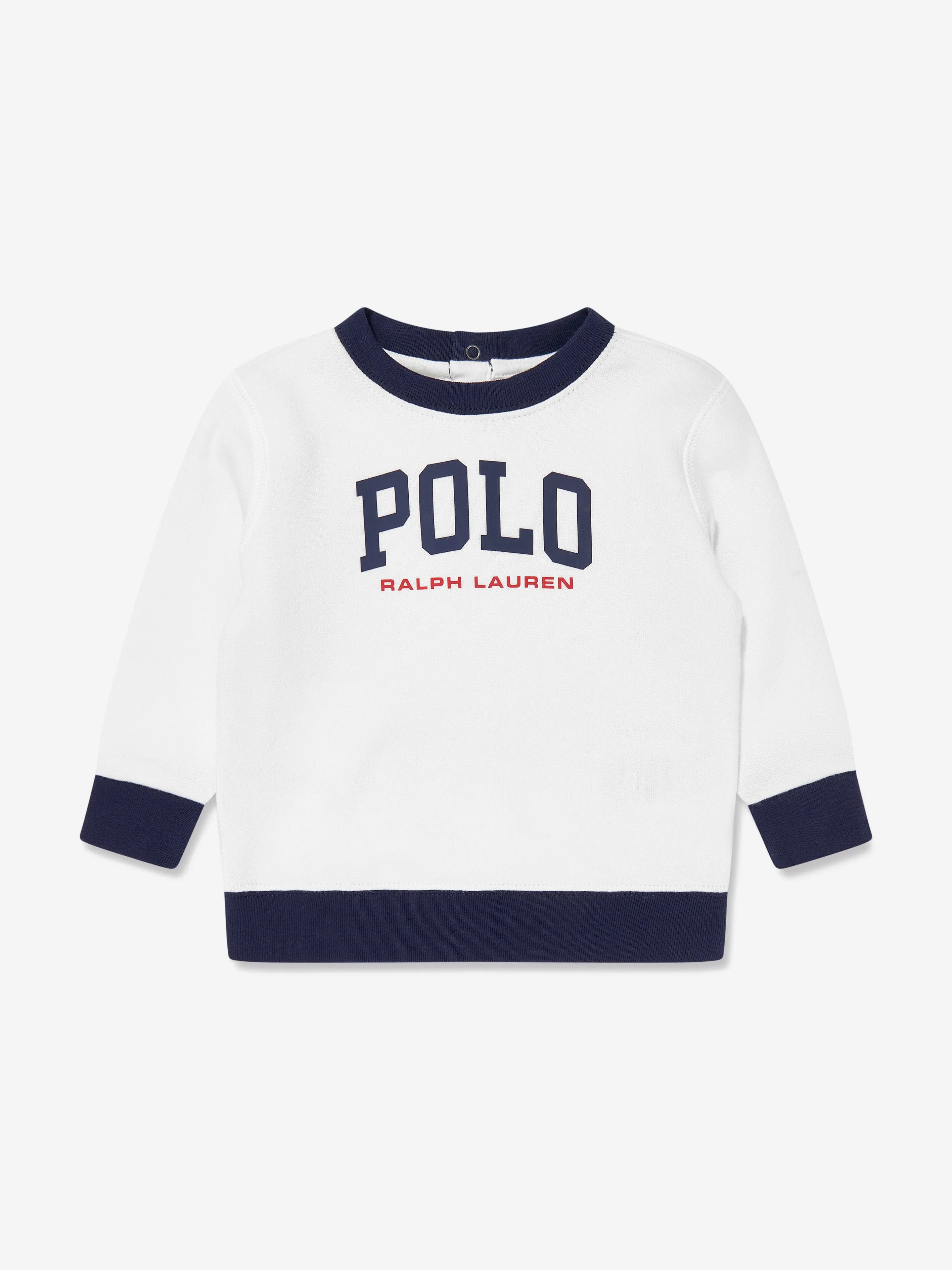 Baby Boys Polo-Tracksuit in Weiß