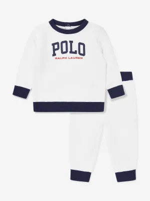 Baby Boys Polo-Tracksuit in Weiß
