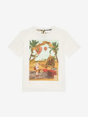 Baby Boys Safari-Druck T-Shirt in Weiß