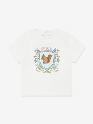 Baby Boys Eichhörnchen T-Shirt in Weiß