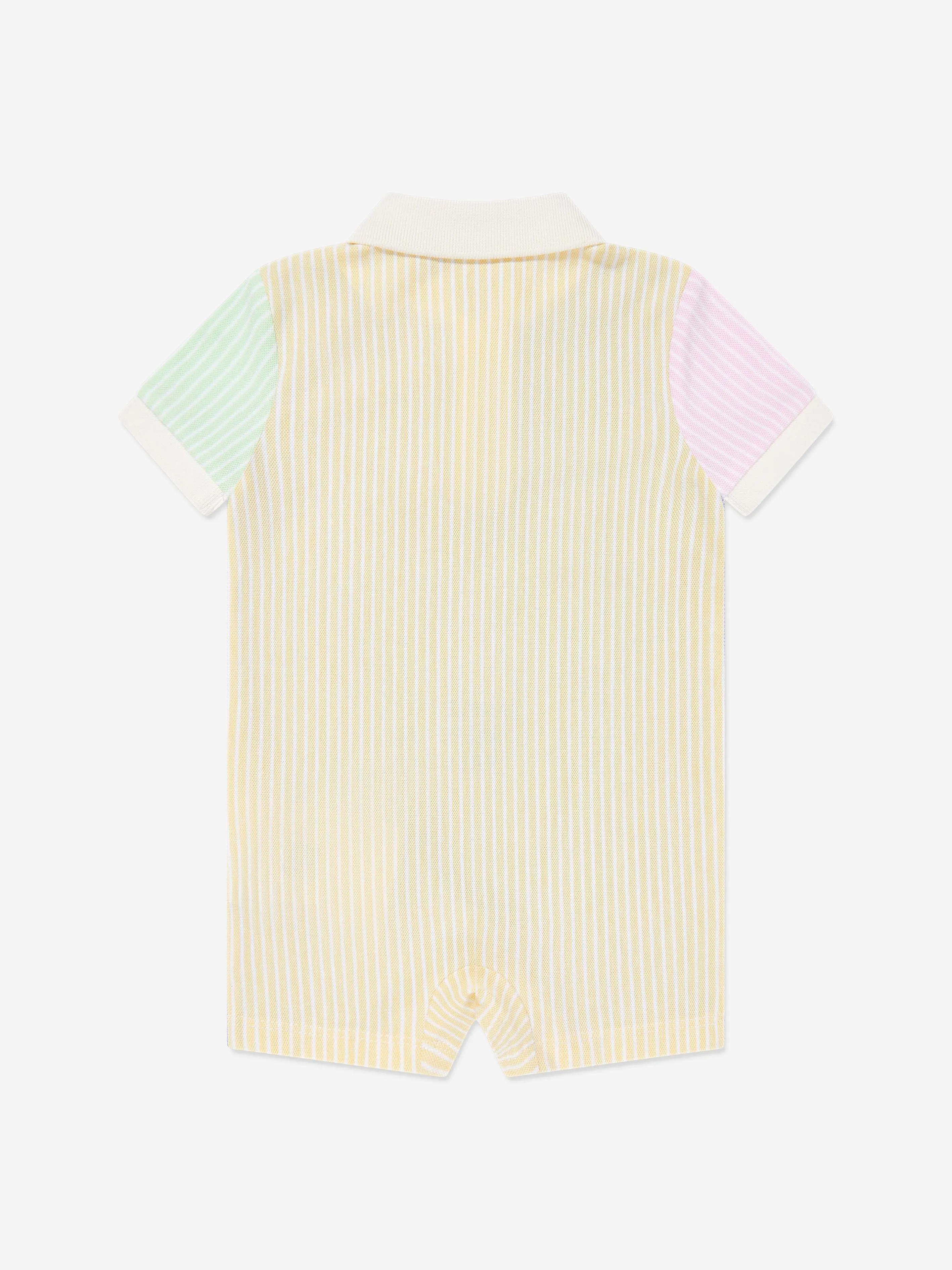 Baby Boys Gestreifter Logo-Strampler in Blau