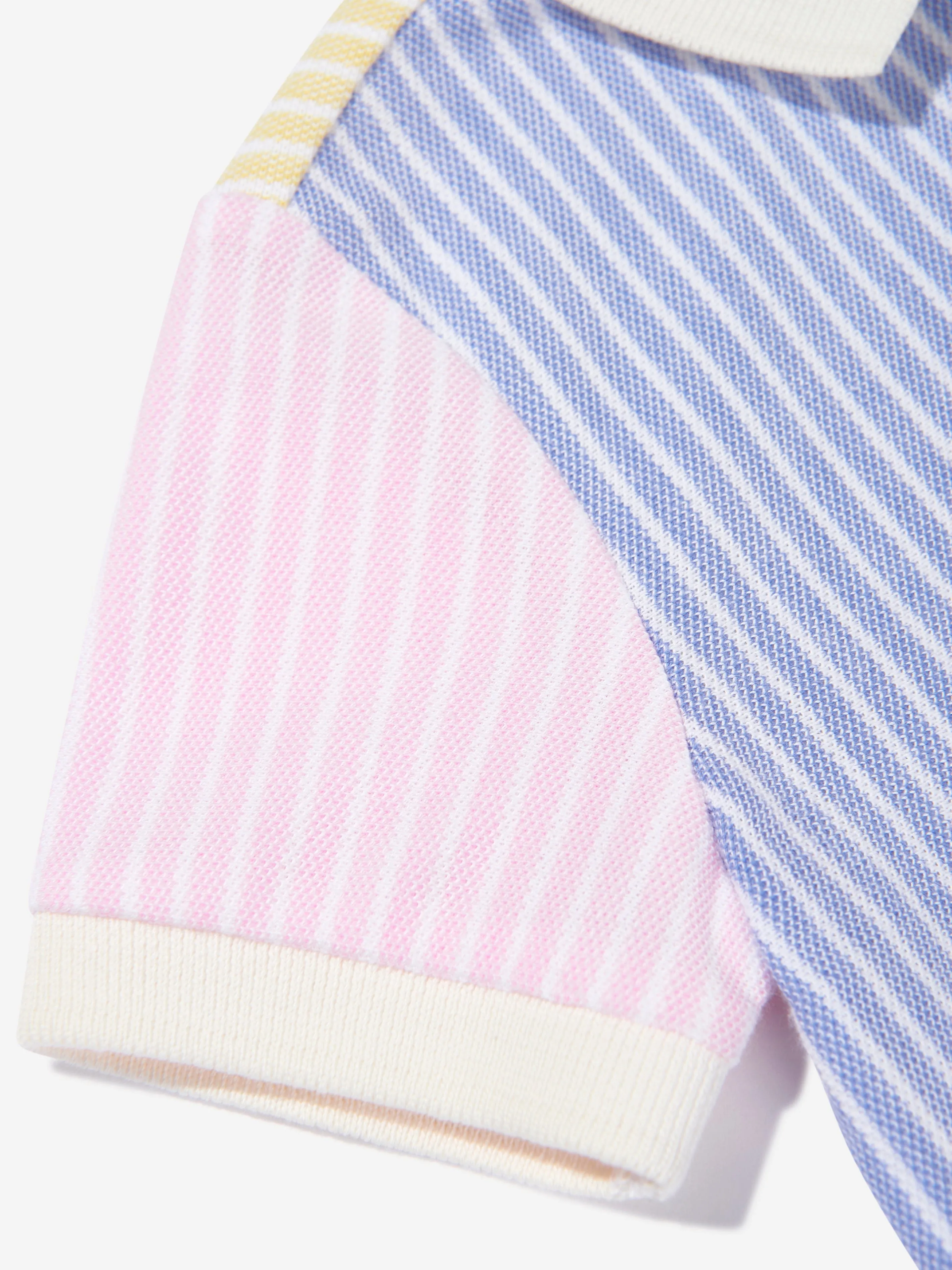 Baby Boys Gestreifter Logo-Strampler in Blau