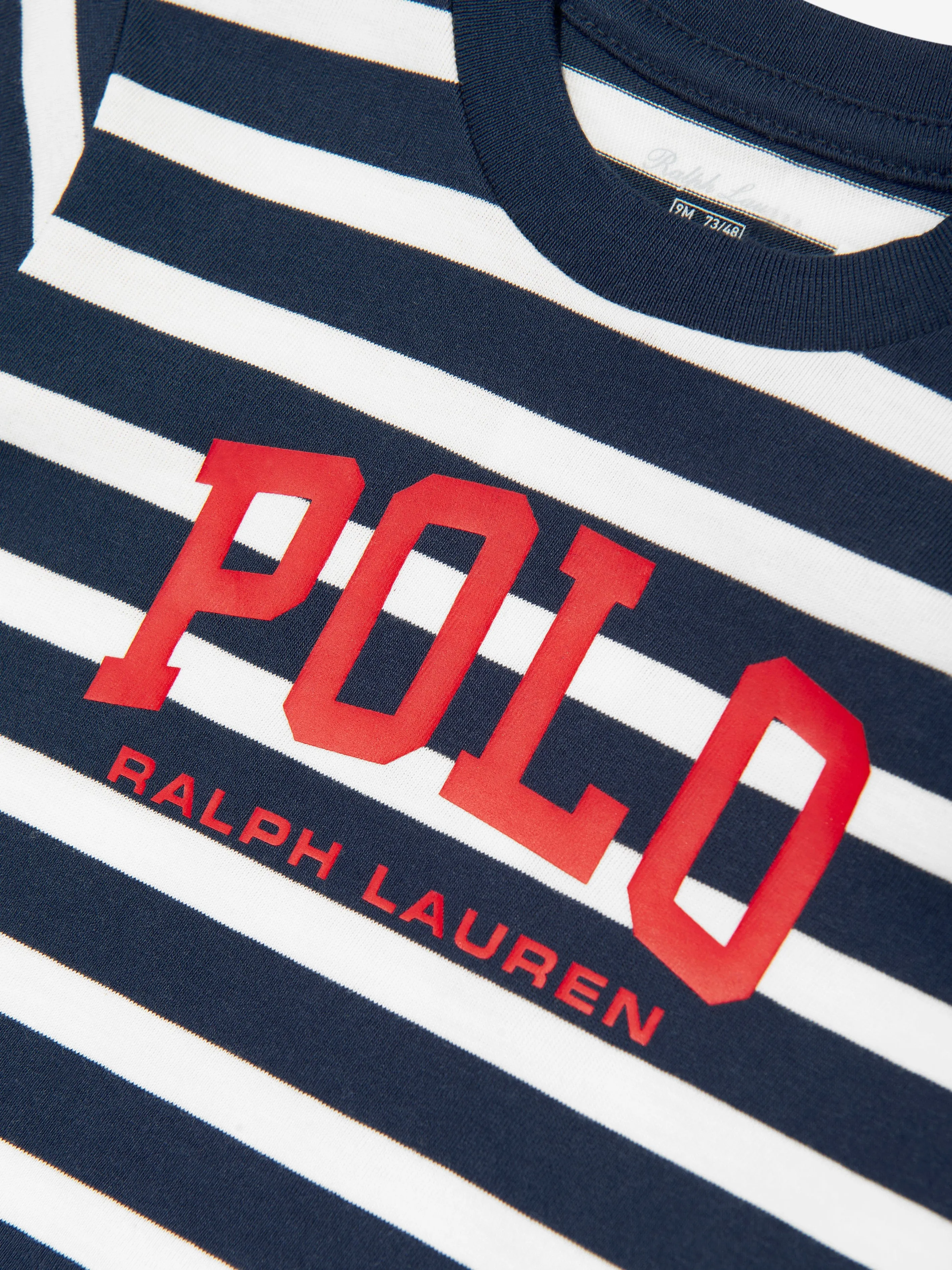 Gestreiftes Polo-T-Shirt für Jungen in Marineblau