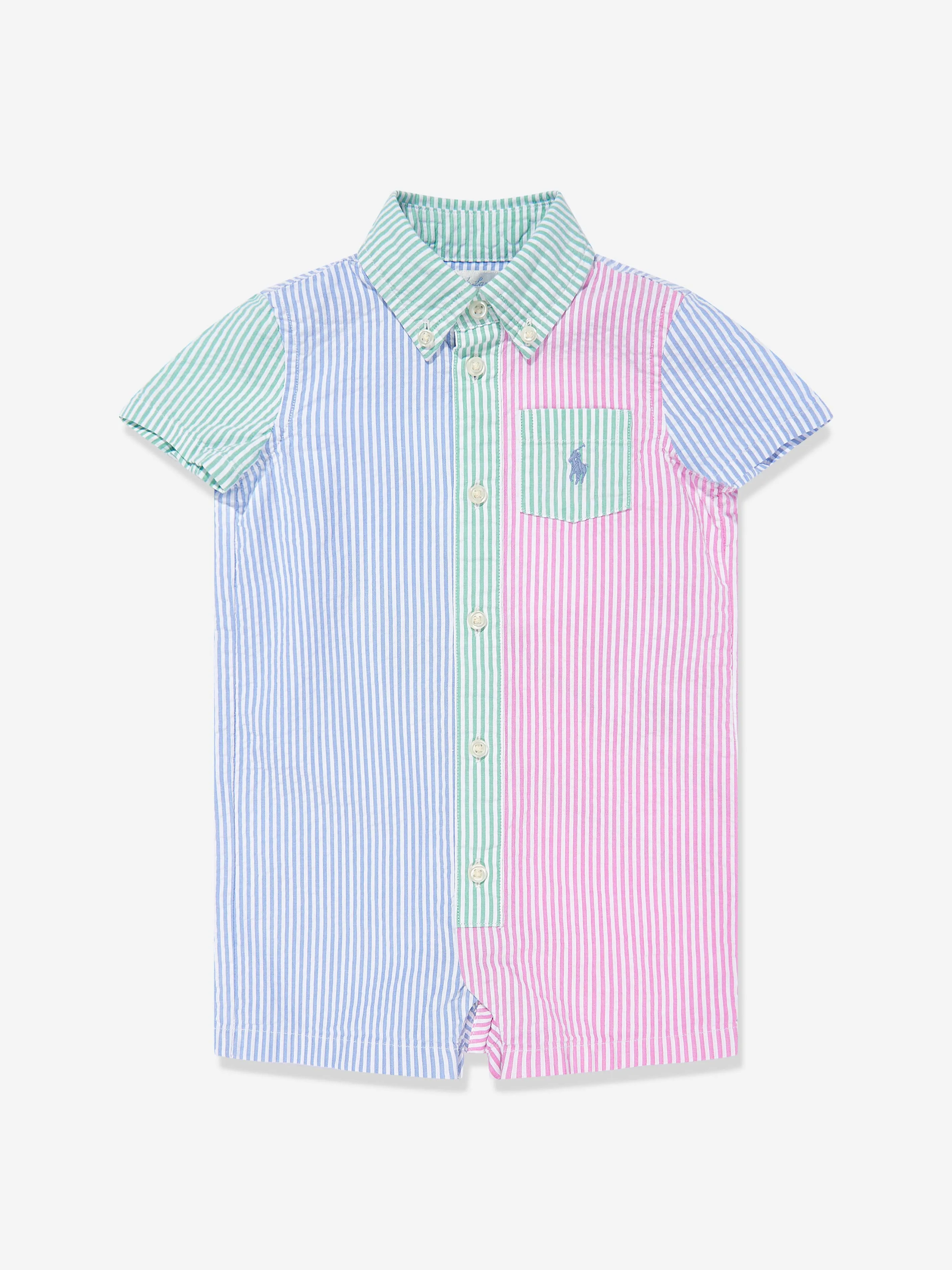 Gestreifter Baby-Jumpsuit für Jungen in Blau