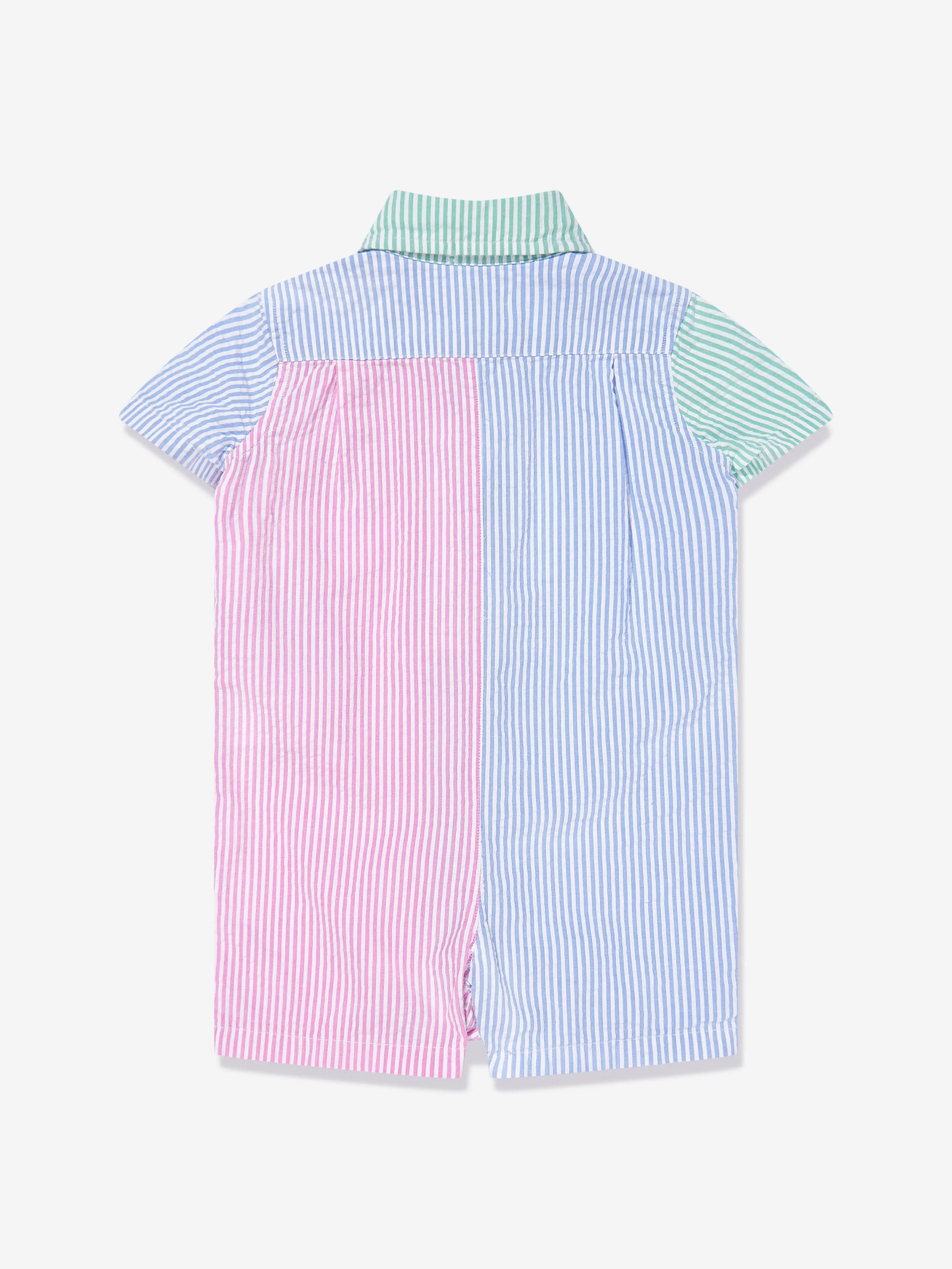 Gestreifter Baby-Jumpsuit für Jungen in Blau