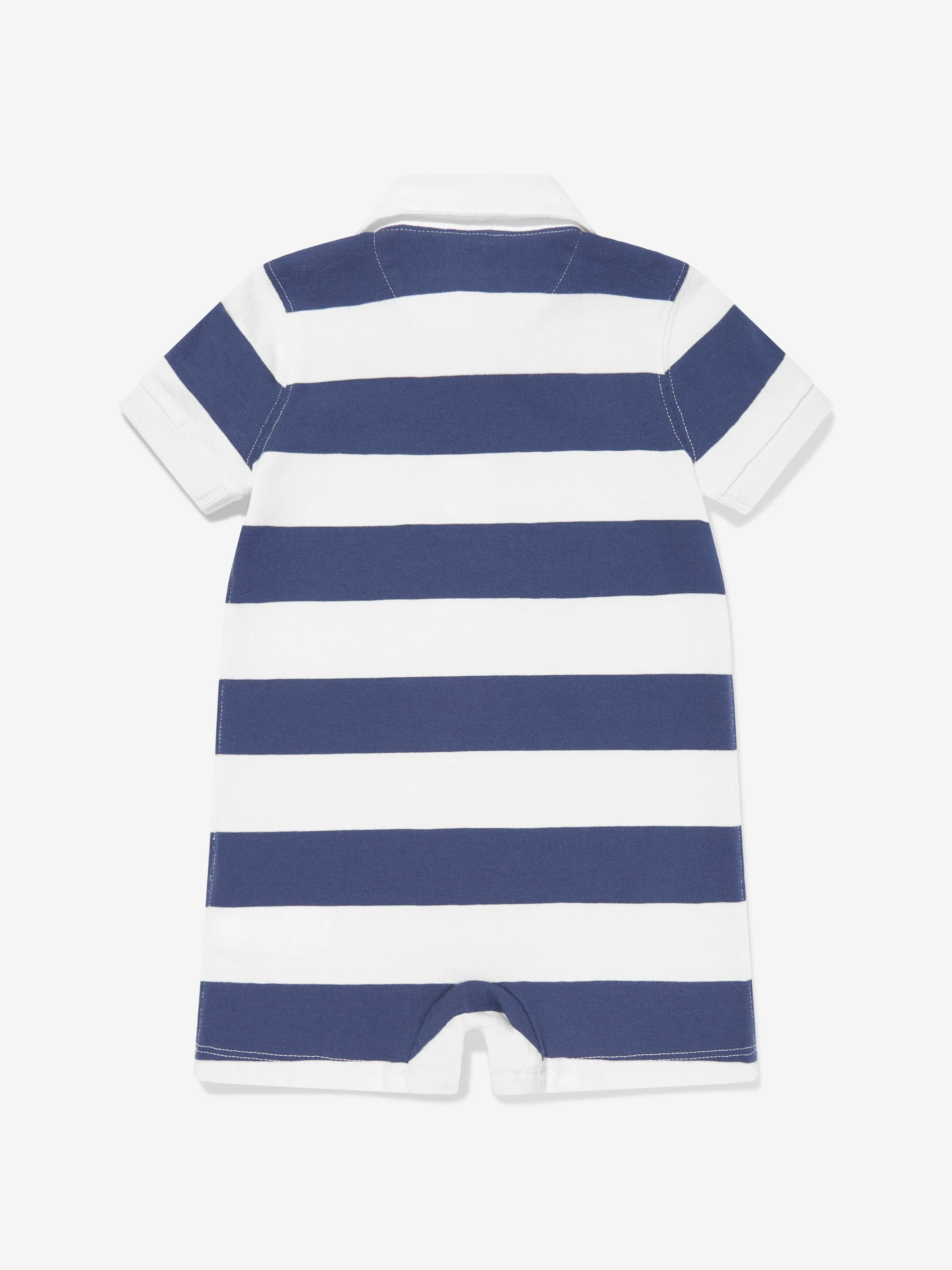 Baby Boys Gestreifter Rugby-Overall in Marineblau