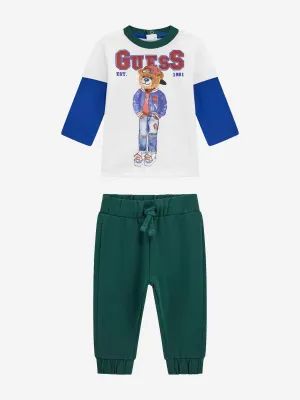 Baby-Jungen T-Shirt und Hose Set in Weiß
