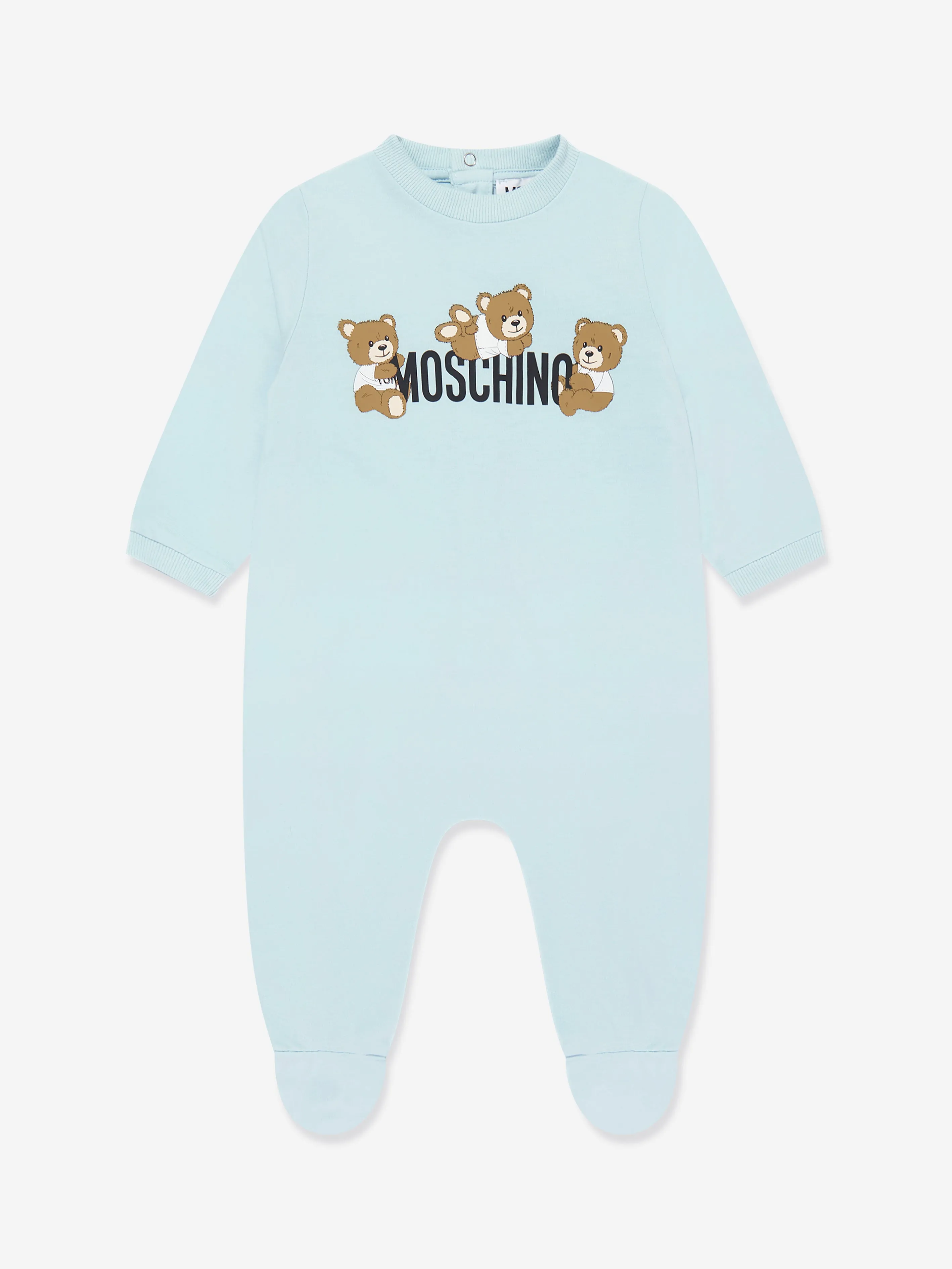Baby Boys Teddy Bär Logo Strampler Set in Blau