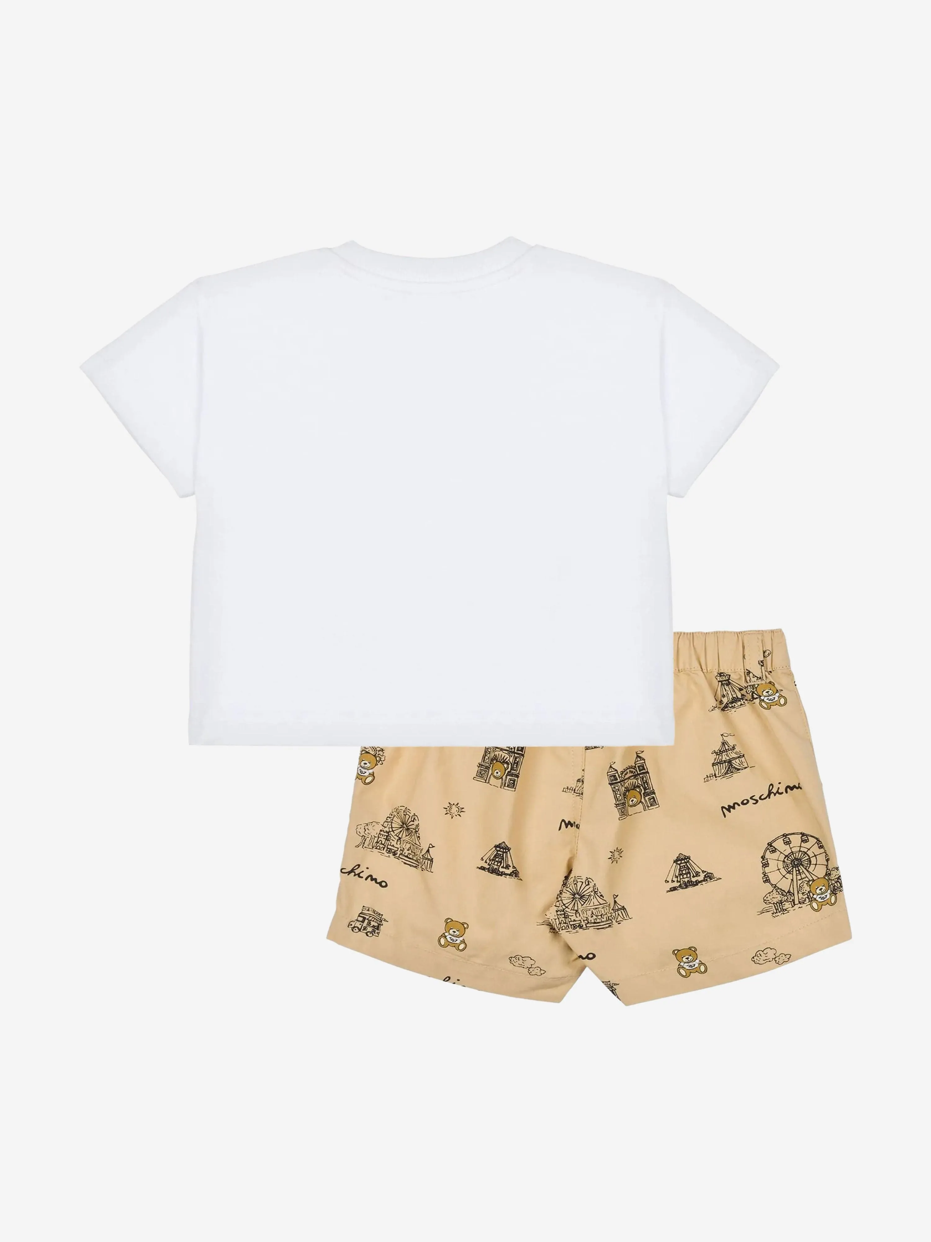 Baby Boys Teddybär Kurzarm-Set in Beige