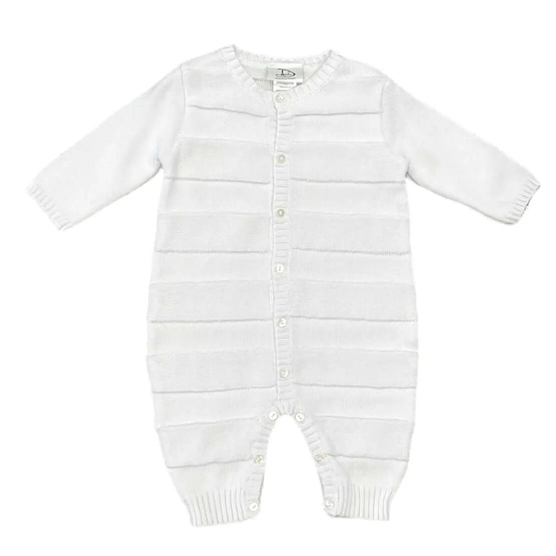 Weiße Strick-Overall für Babyjungen