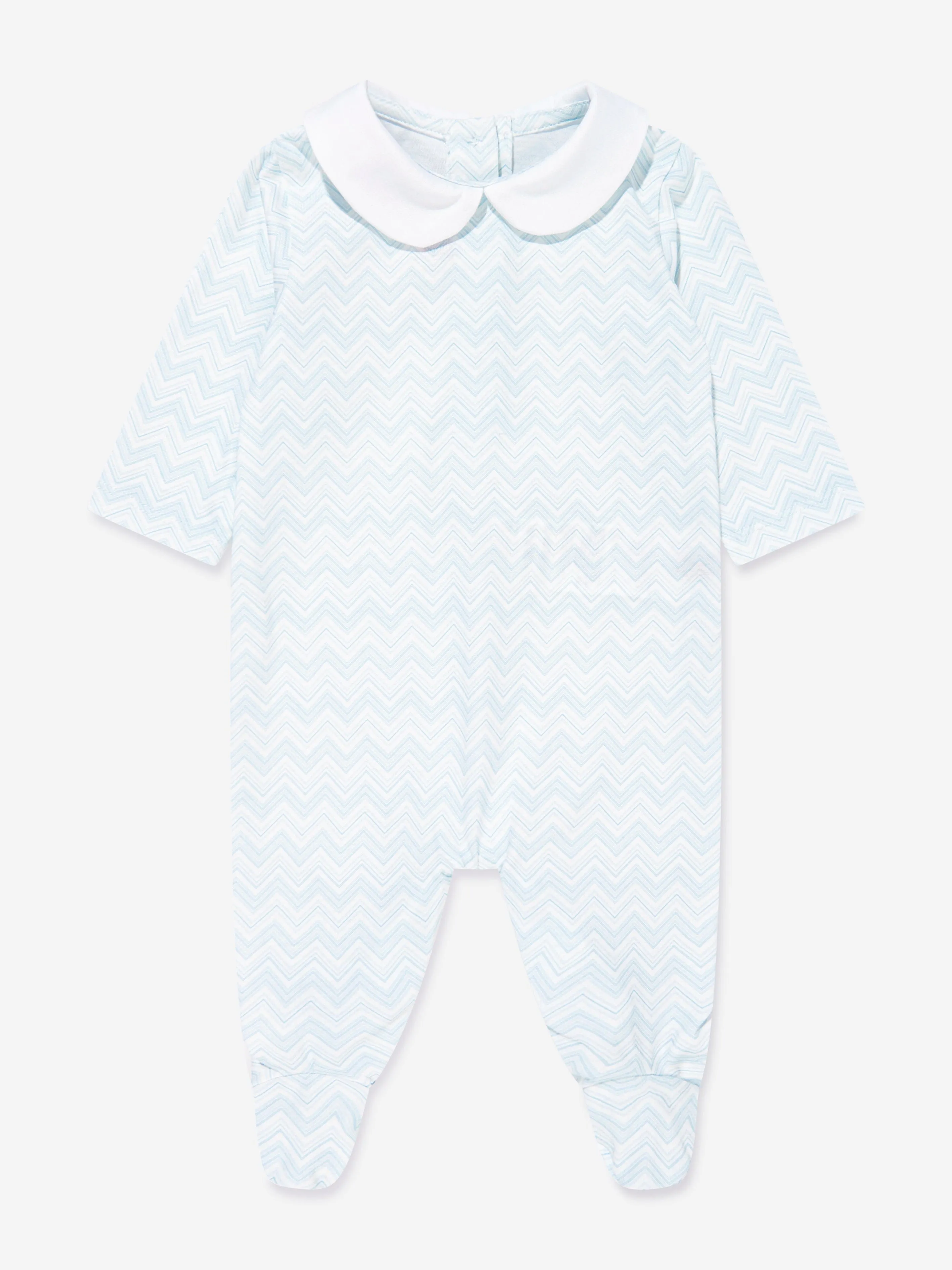 Baby Boys Zickzack-Strampler-Set in Blau