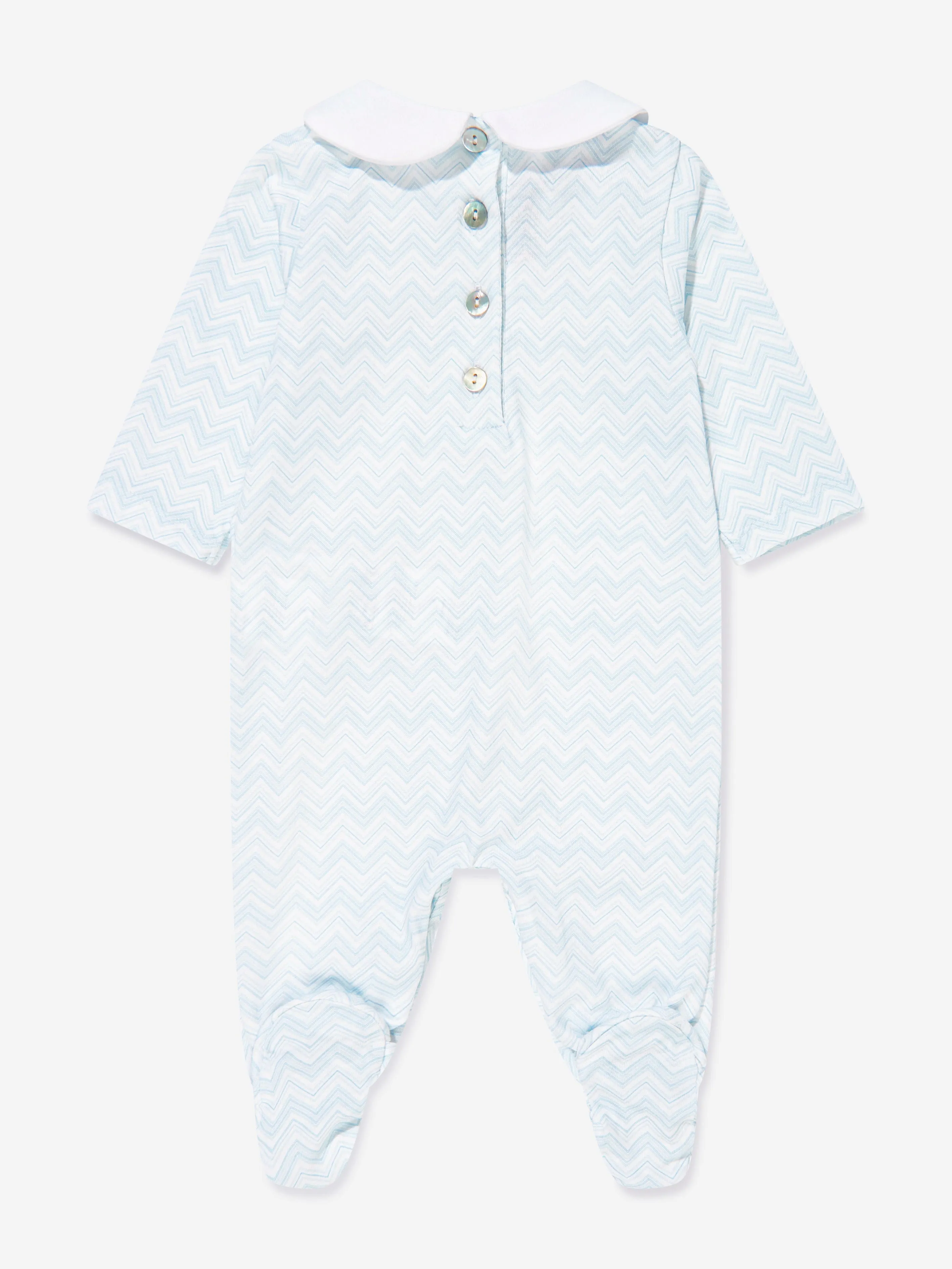 Baby Boys Zickzack-Strampler-Set in Blau