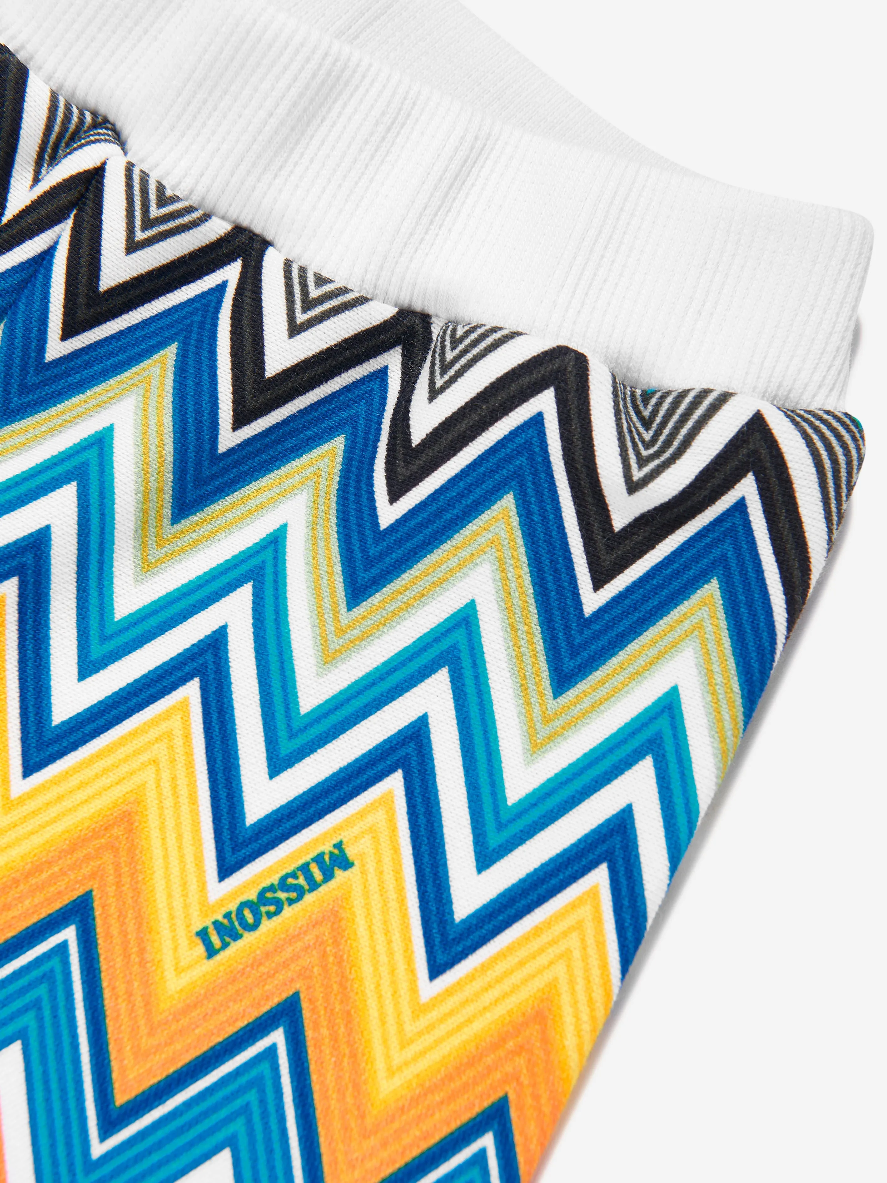 Baby Boys Zickzack-Jersey-Shorts in Blau