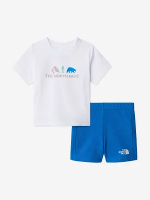 Baby Baumwoll-Kurzarm-Set in Blau