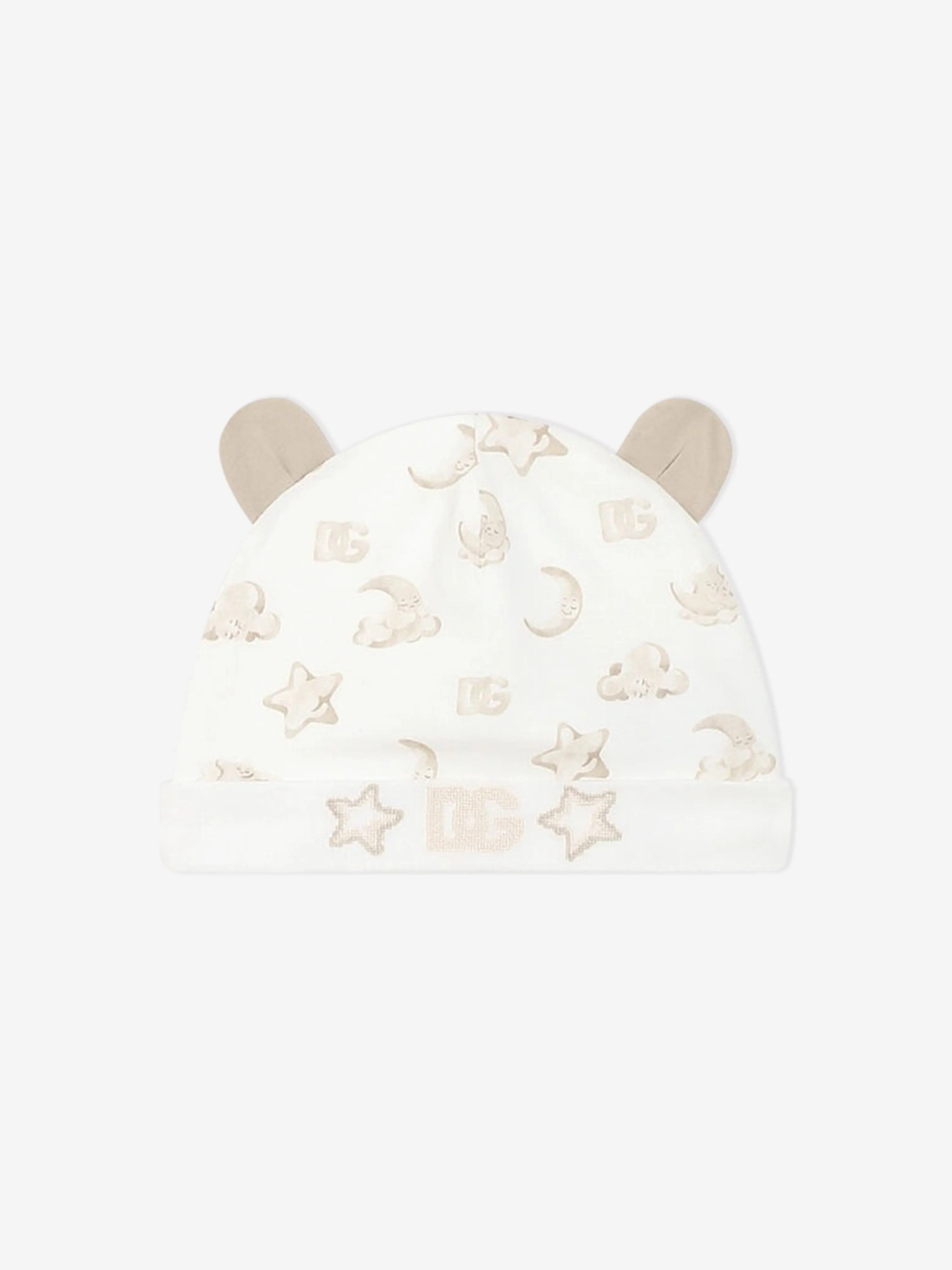Baby-Strampler-Set mit besticktem Logo in Elfenbein