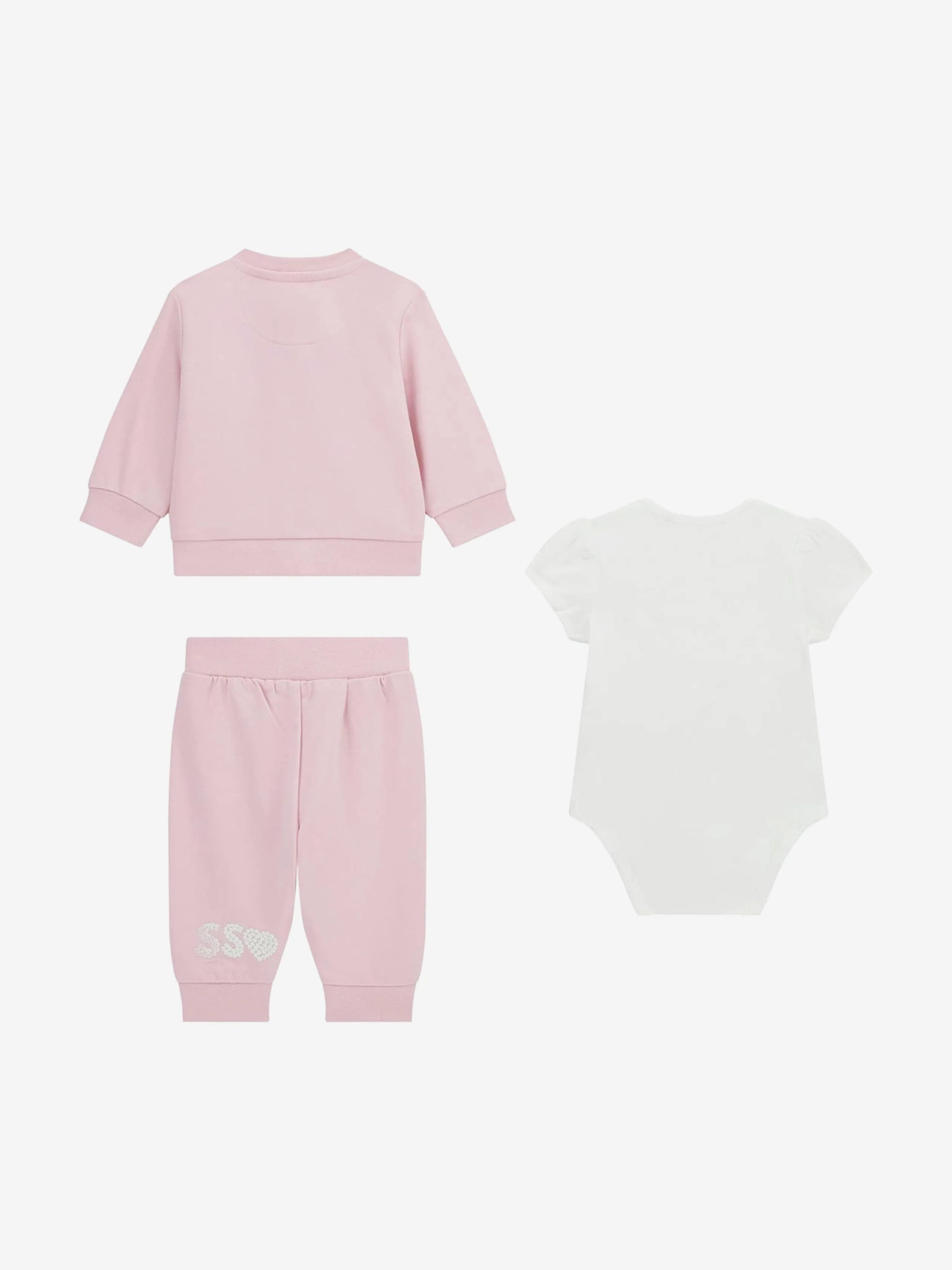 3-teiliger Baby-Mädchen Trainingsanzug in Rosa