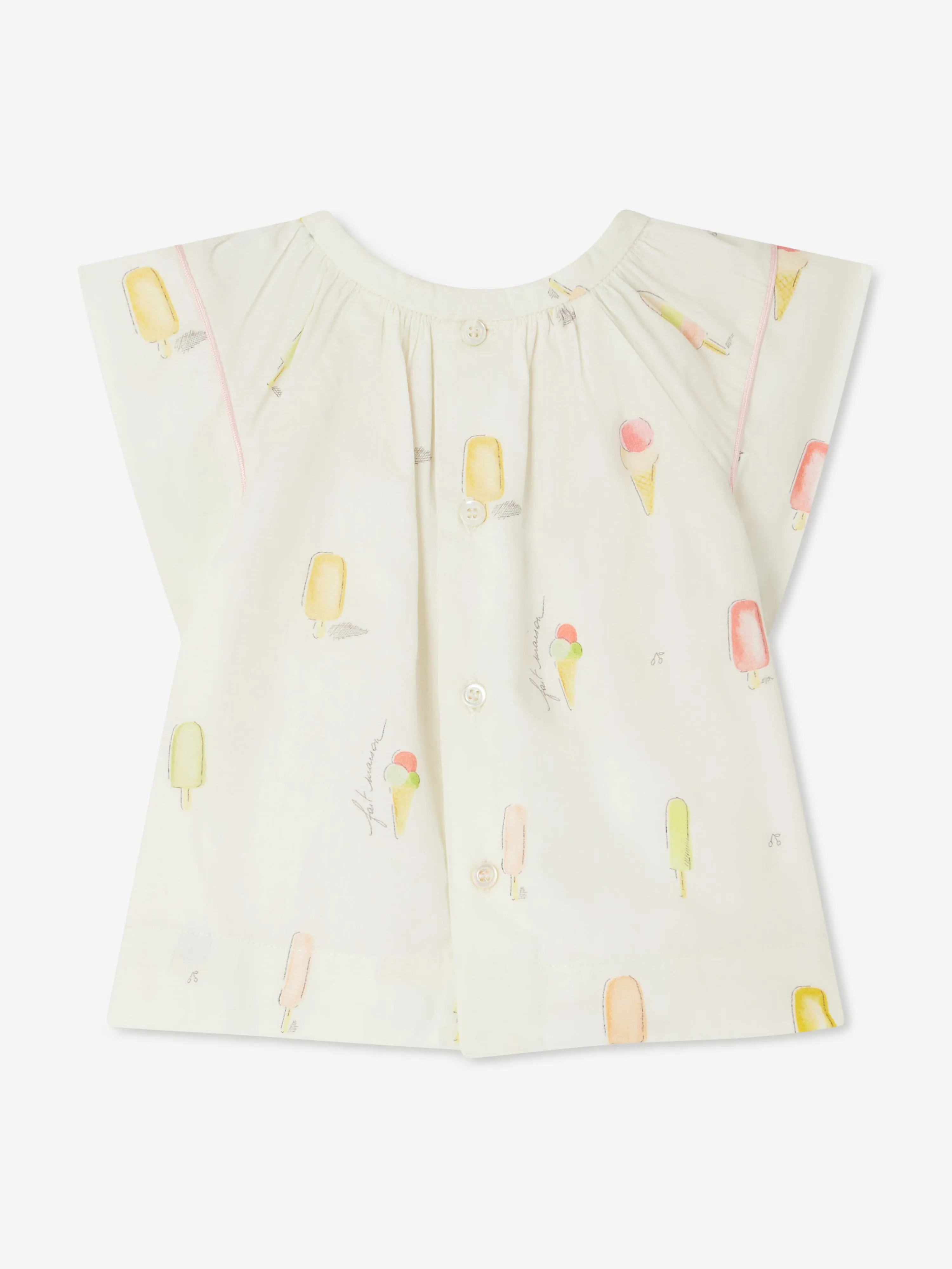 Baby Girls Alisia Bluse in Elfenbein