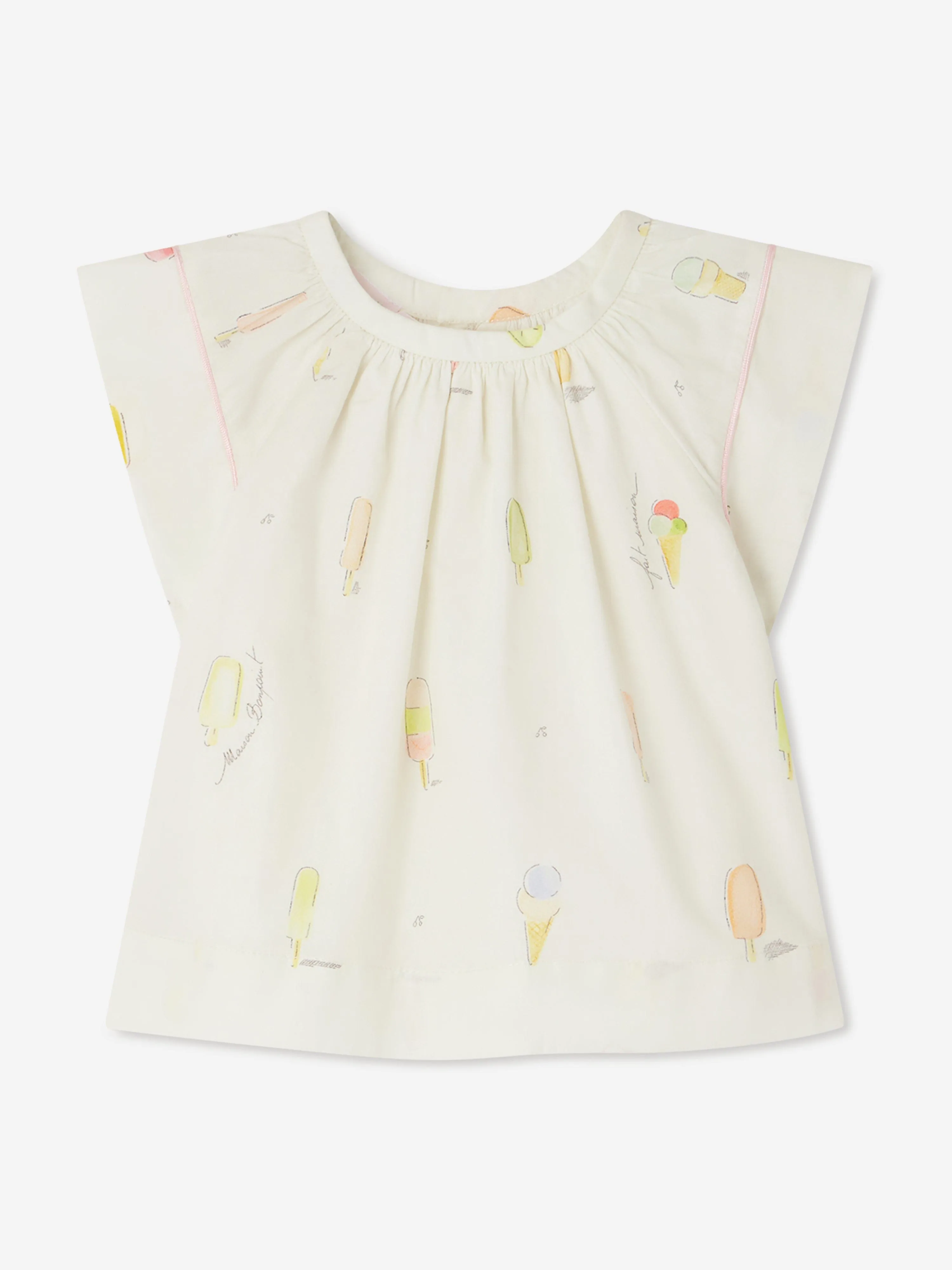 Baby Girls Alisia Bluse in Elfenbein