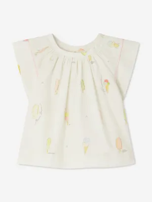 Baby Girls Alisia Bluse in Elfenbein
