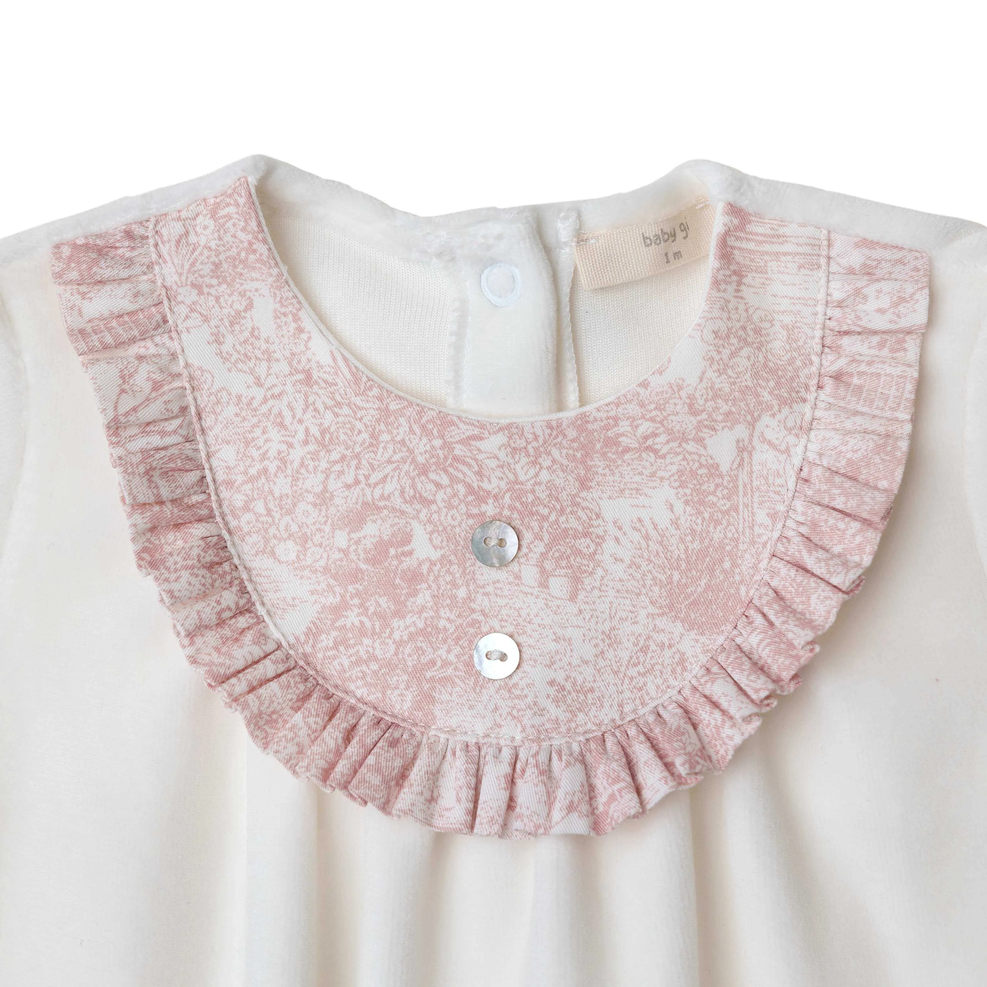 Baby Girls Aurora Elfenbein Baumwolle Babygrow Geschenkset