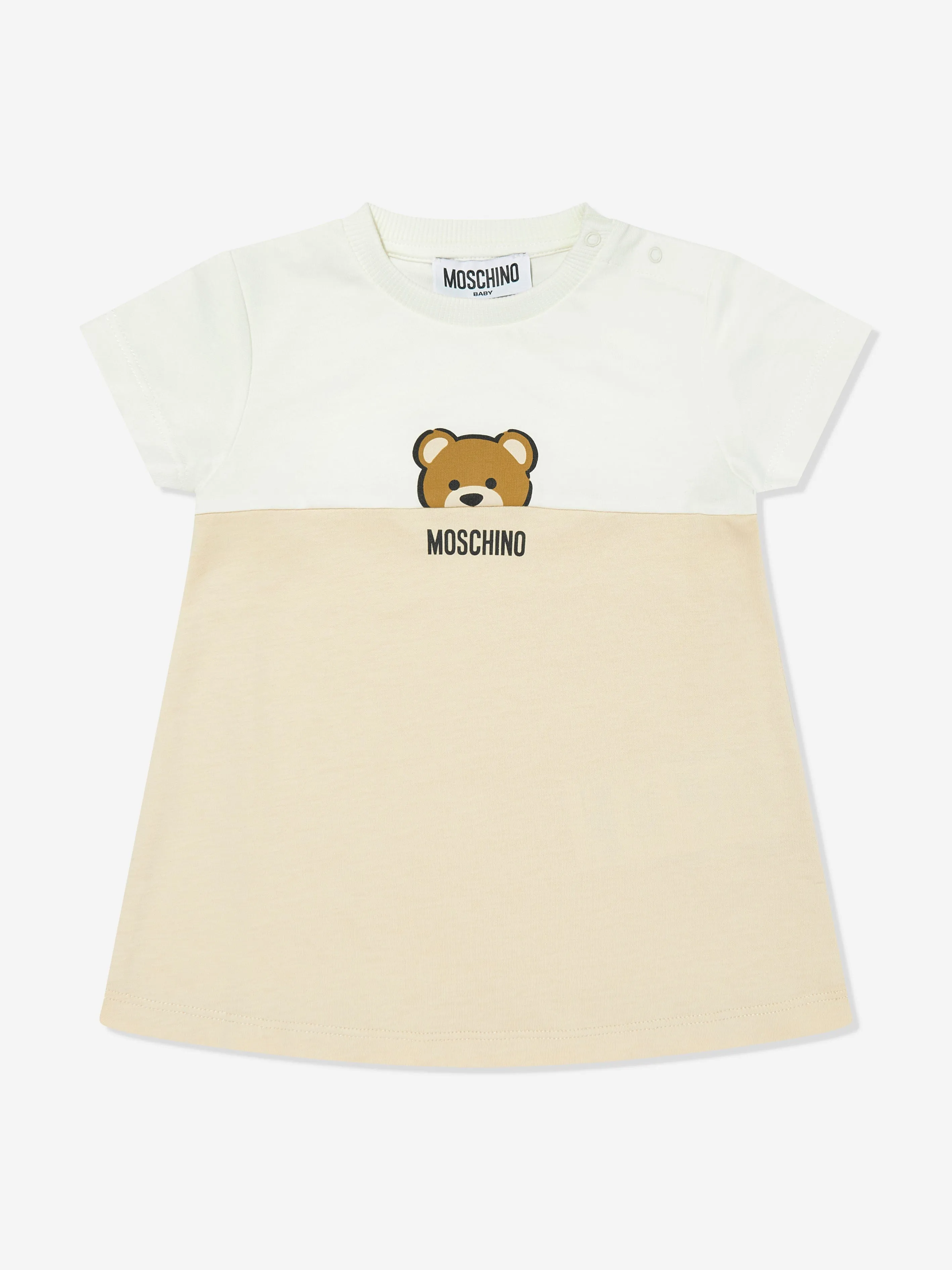 Beige Baby-Mädchen Bärenkleid mit Geschenkbox