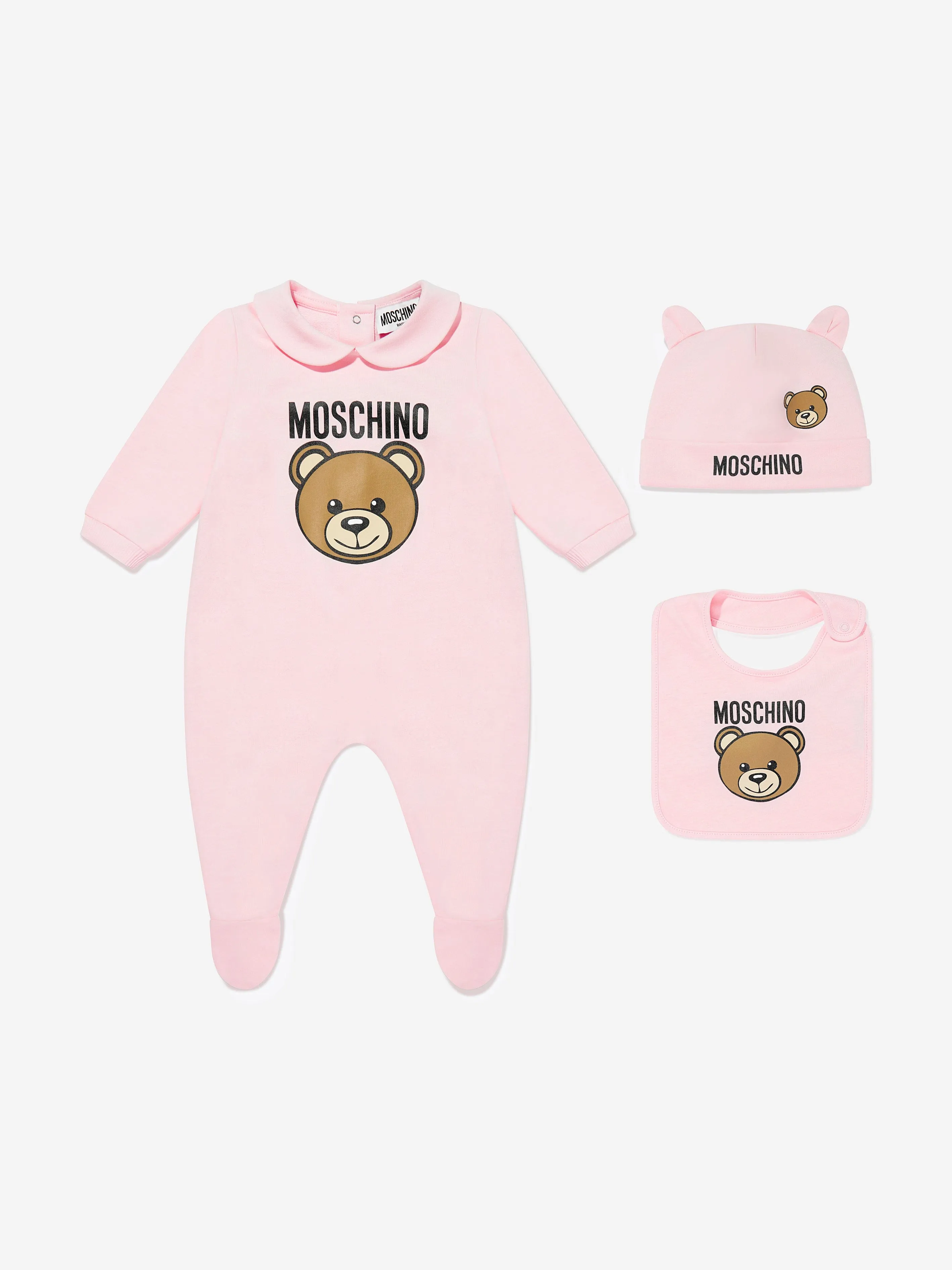 Baby Girls Bären-Logo Strampler-Set in Rosa
