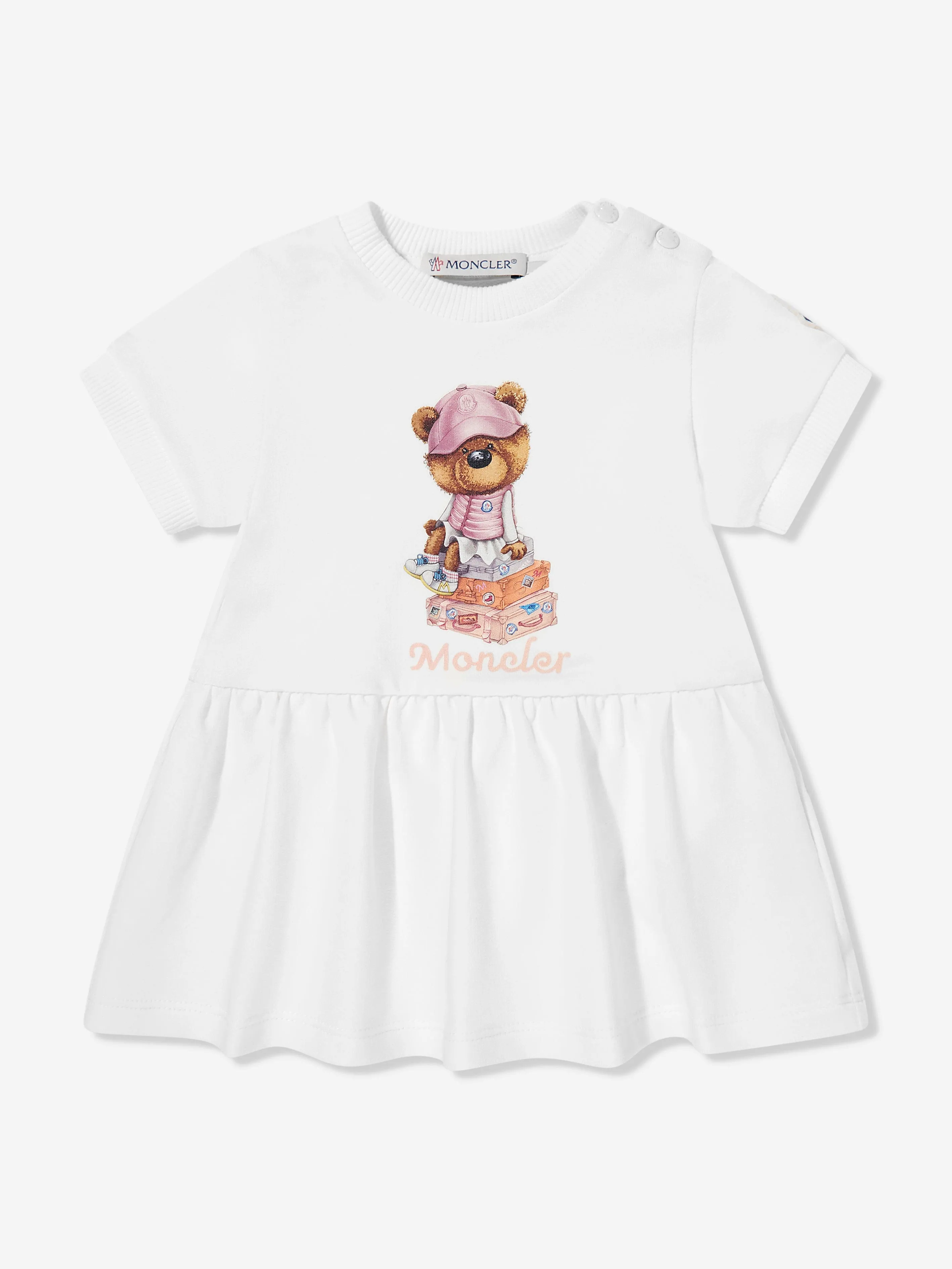 Baby Girls Bären Pulloverkleid in Elfenbein