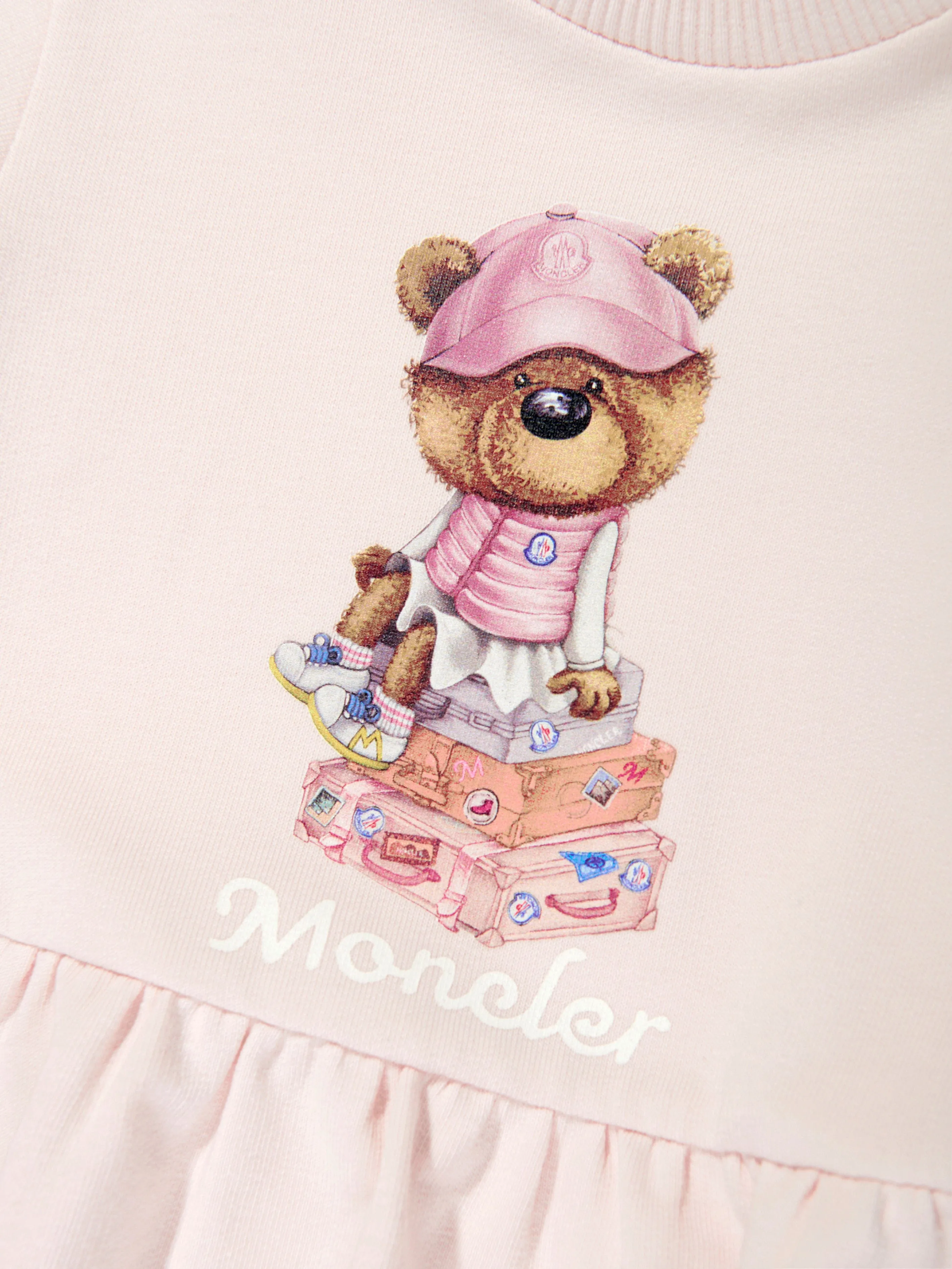 Rosa Bärenpullover-Kleid für Baby-Mädchen