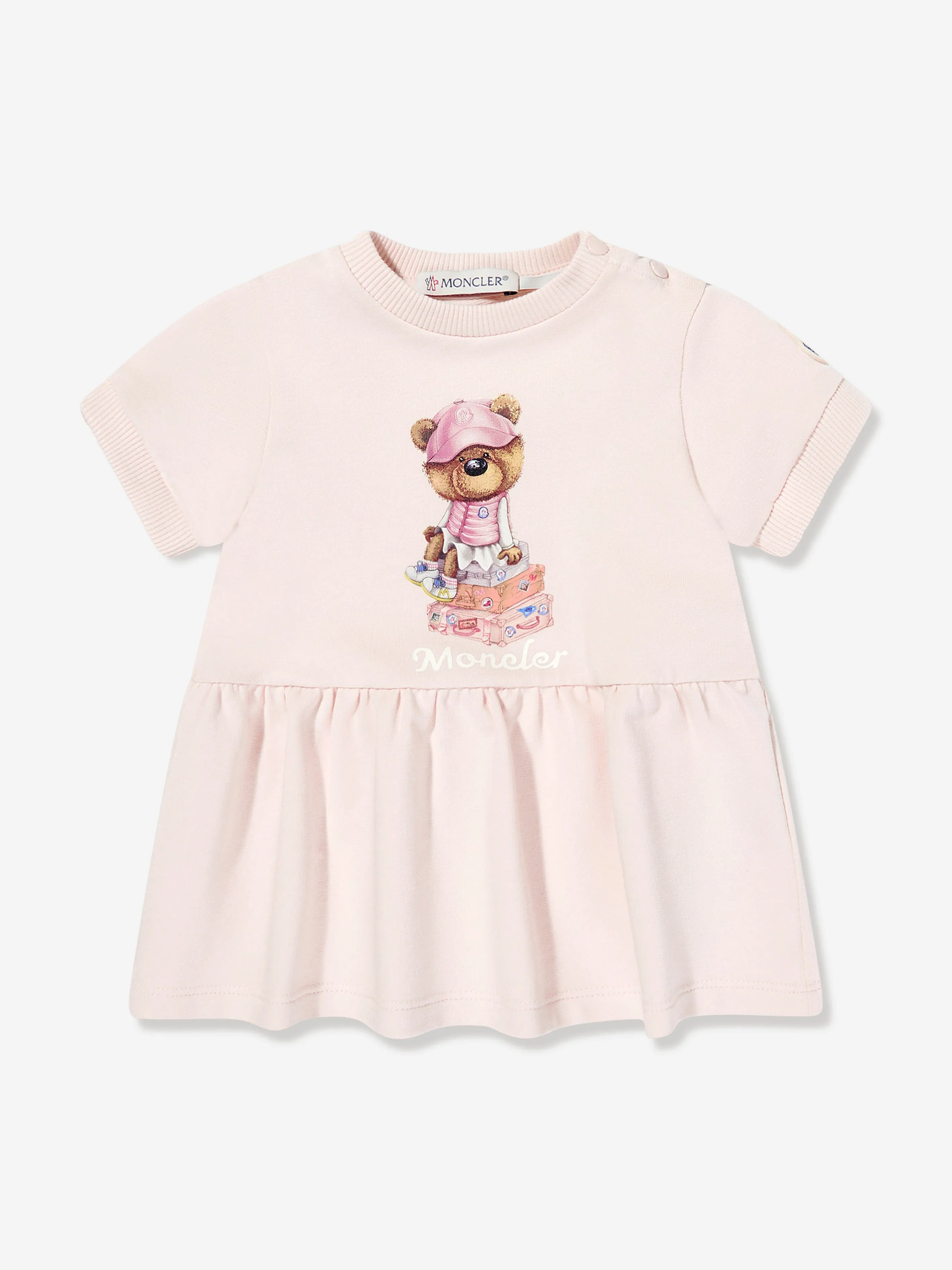 Rosa Bärenpullover-Kleid für Baby-Mädchen