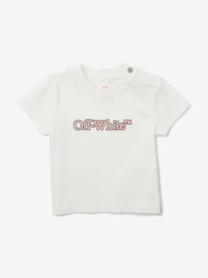 Baby Girls Big Bookish T-Shirt in Weiß