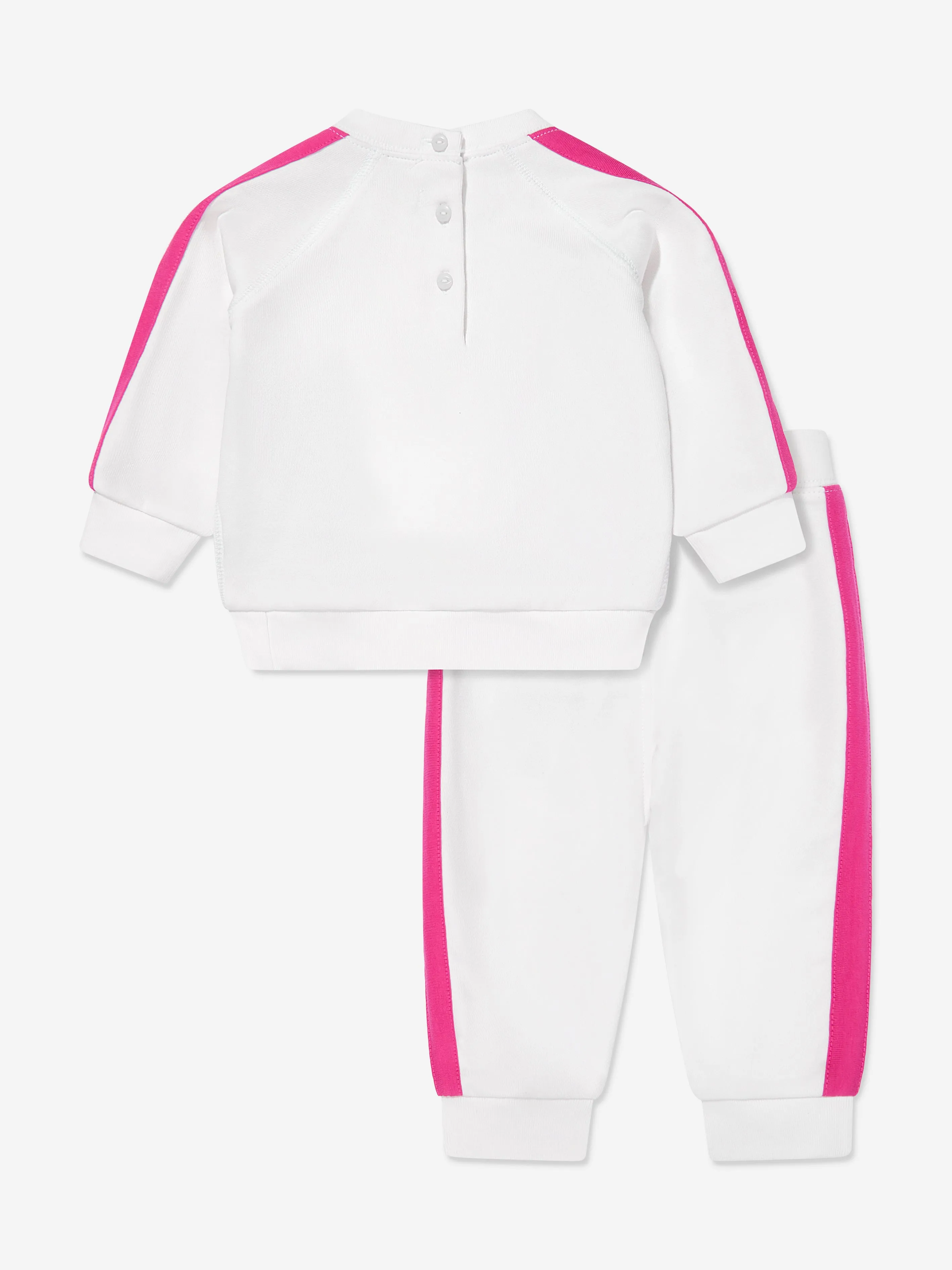 Baby Girls Big Pony Tracksuit in Weiß