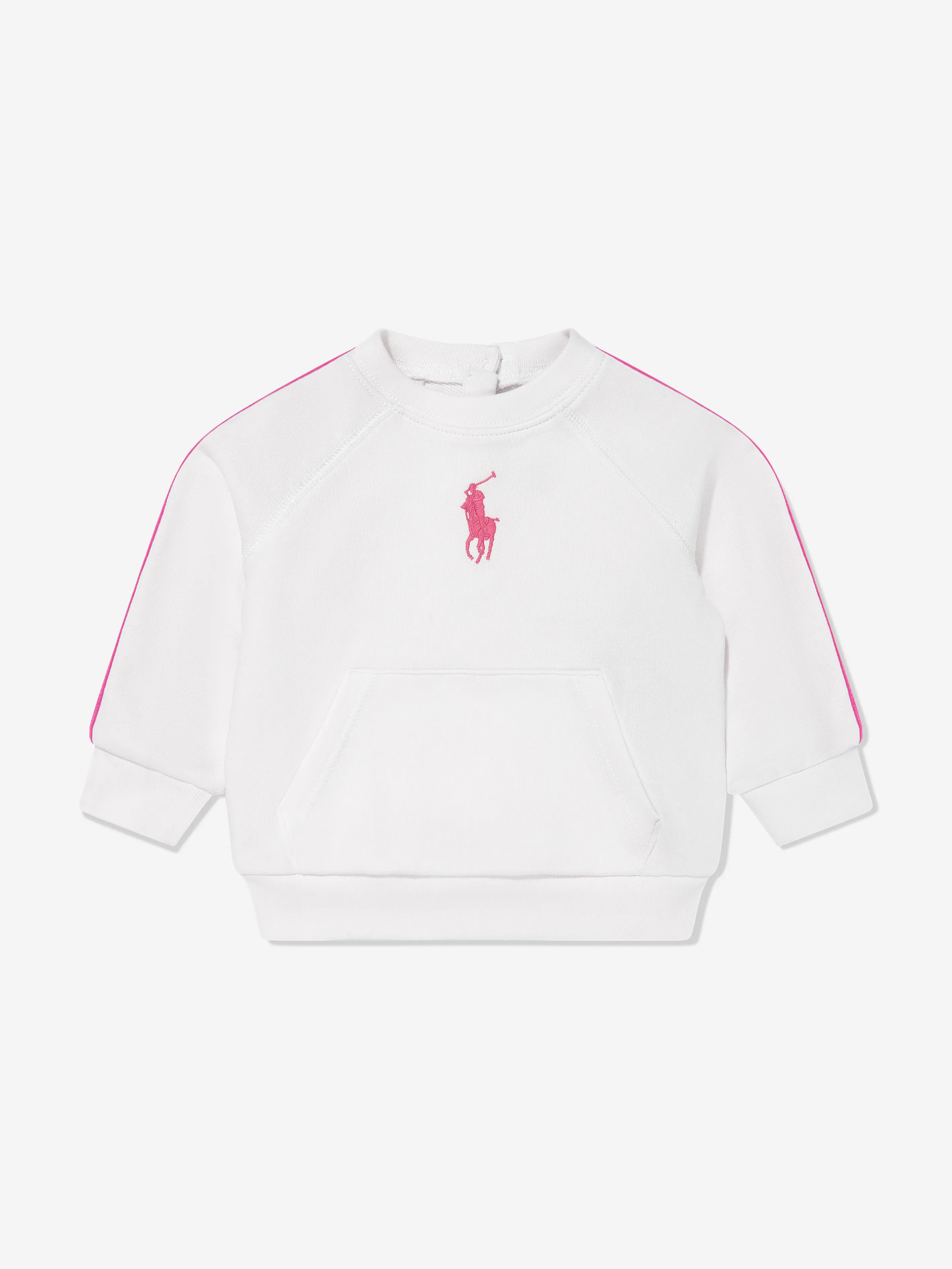 Baby Girls Big Pony Tracksuit in Weiß