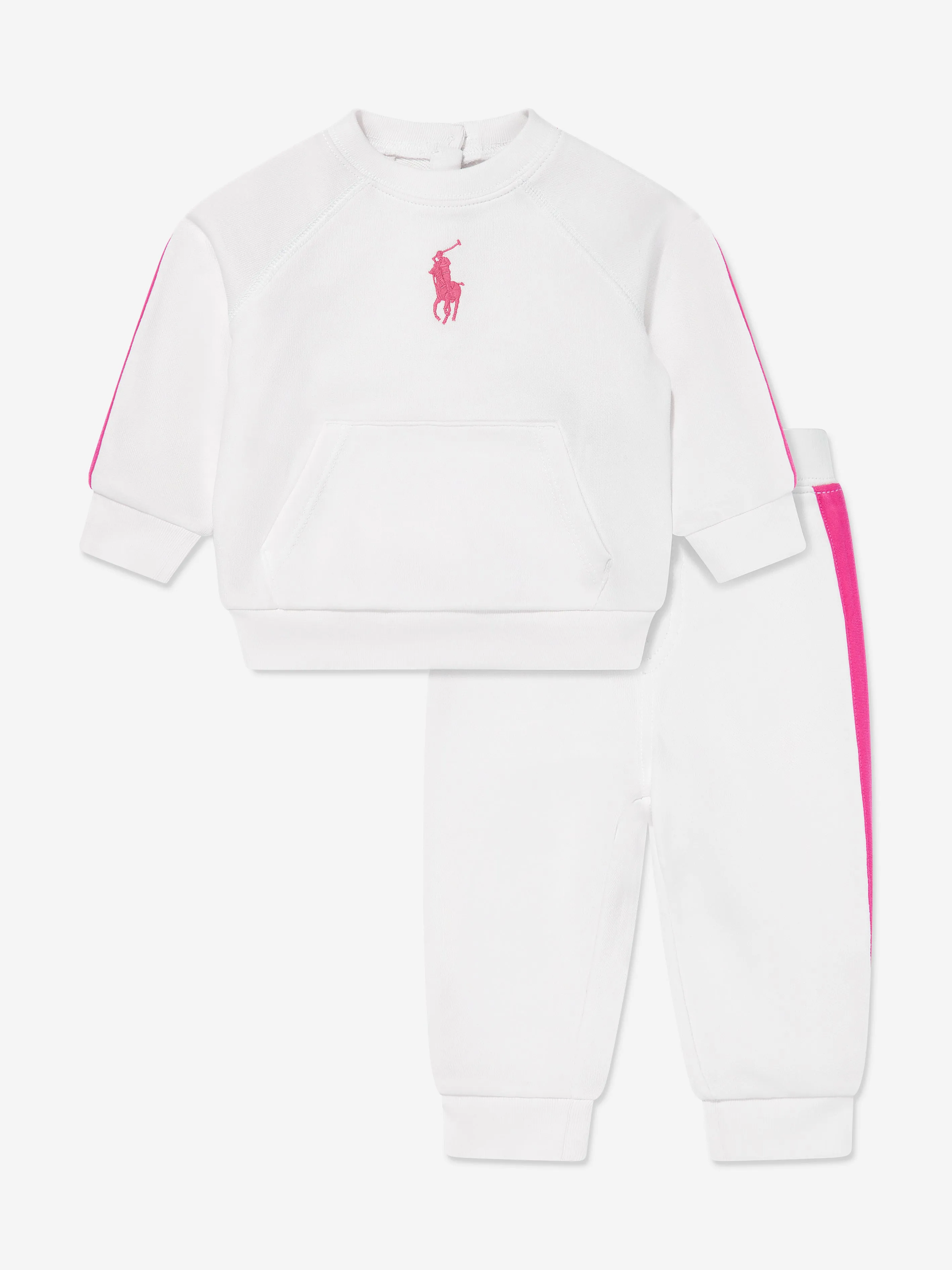 Baby Girls Big Pony Tracksuit in Weiß