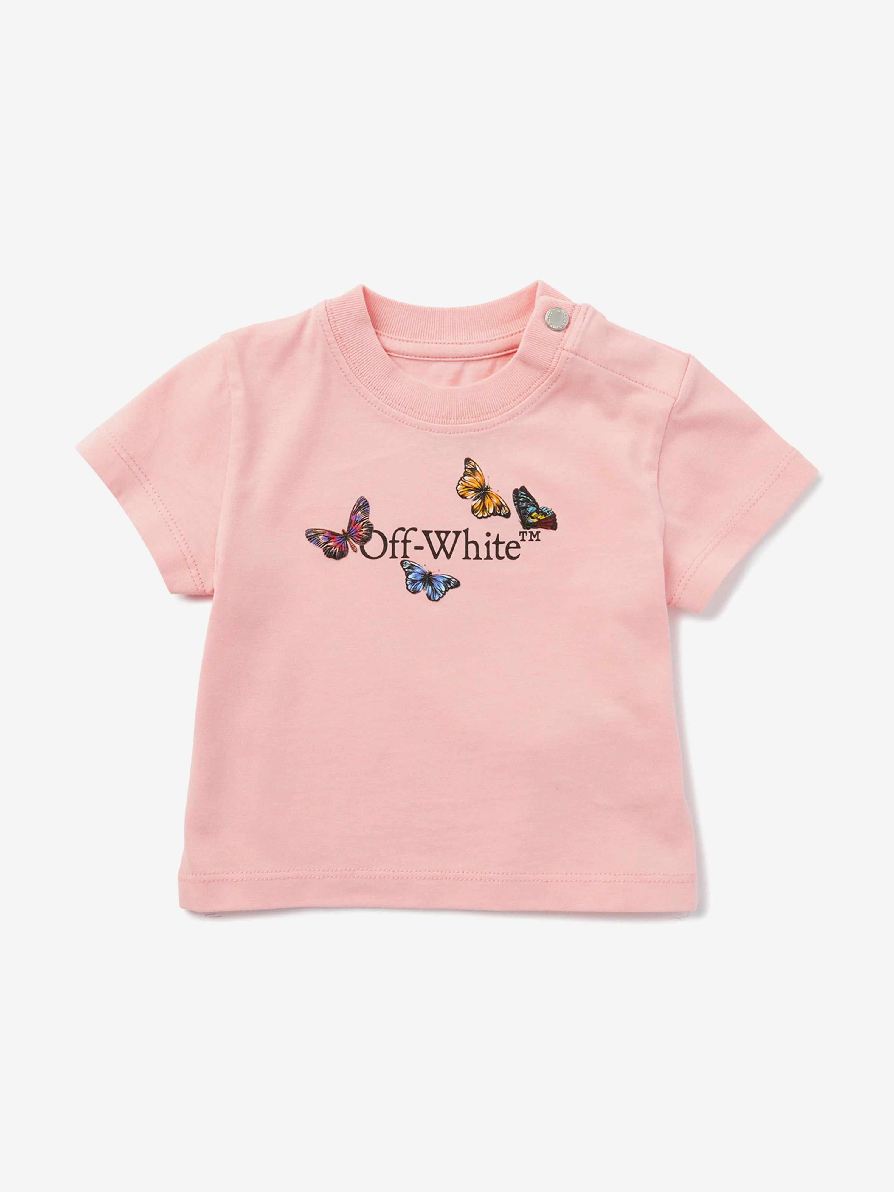 Rosa T-Shirt mit Schmetterlingsmotiv für Mädchen