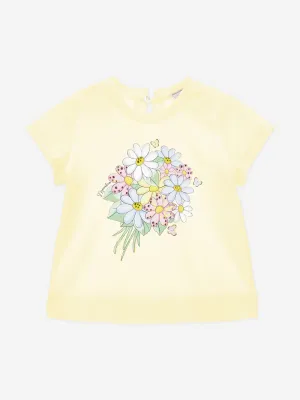 Baby Girls Blumenstrauß T-Shirt in Gelb