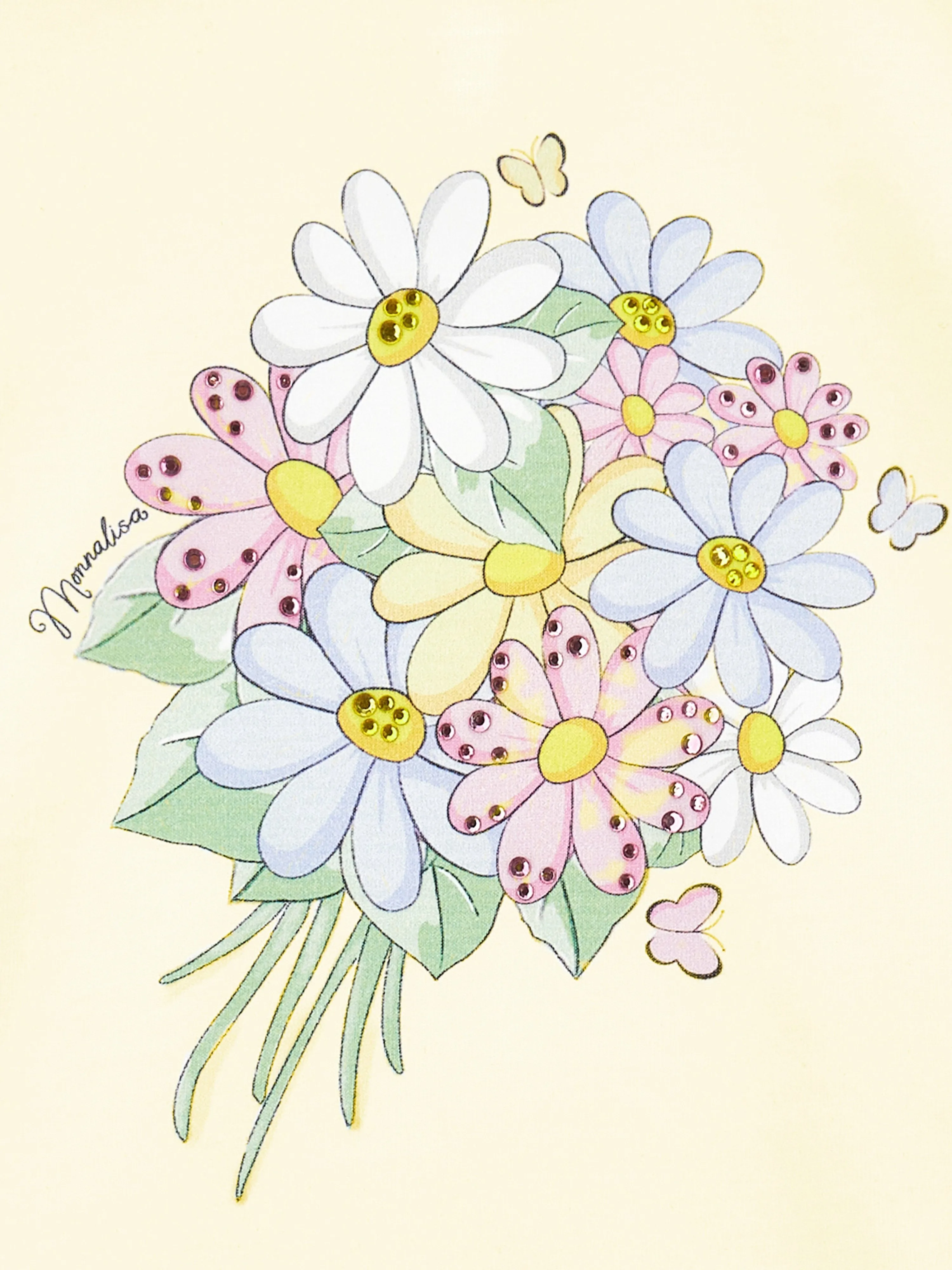 Baby Girls Blumenstrauß T-Shirt in Gelb