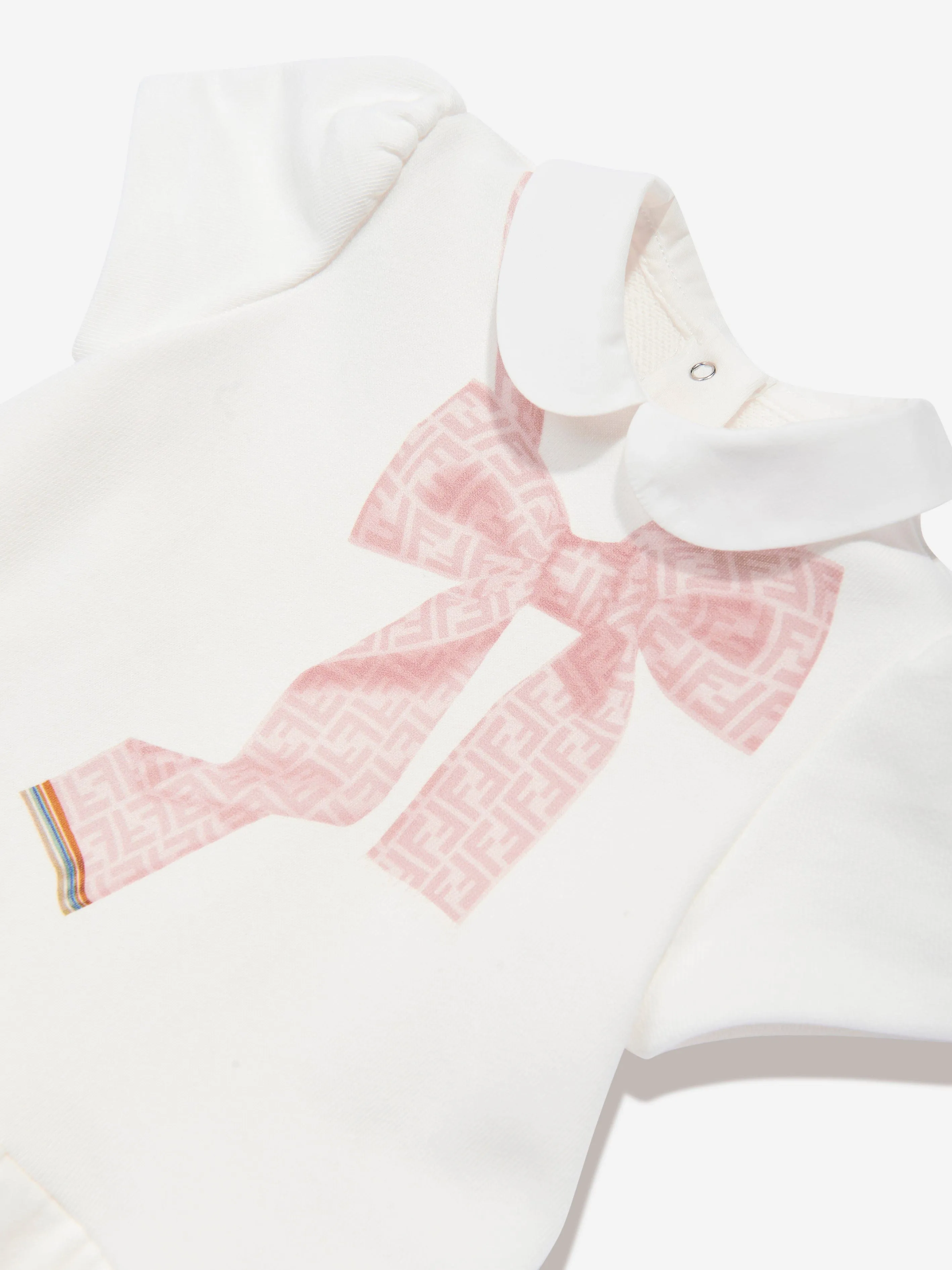 Baby-Mädchen Schleifenkleid in Weiß