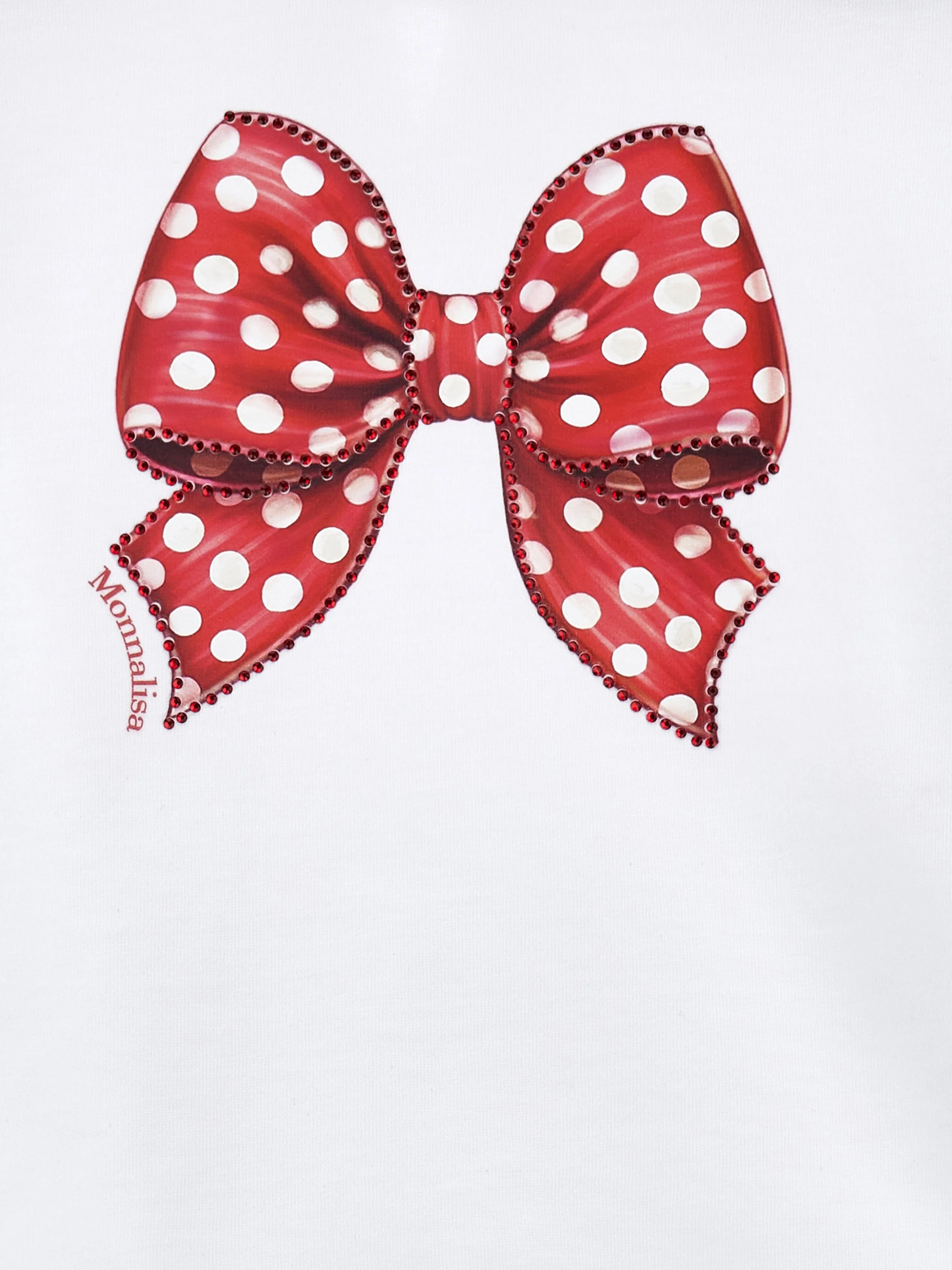 Weißes T-Shirt für Baby-Mädchen mit Schleifen-Print