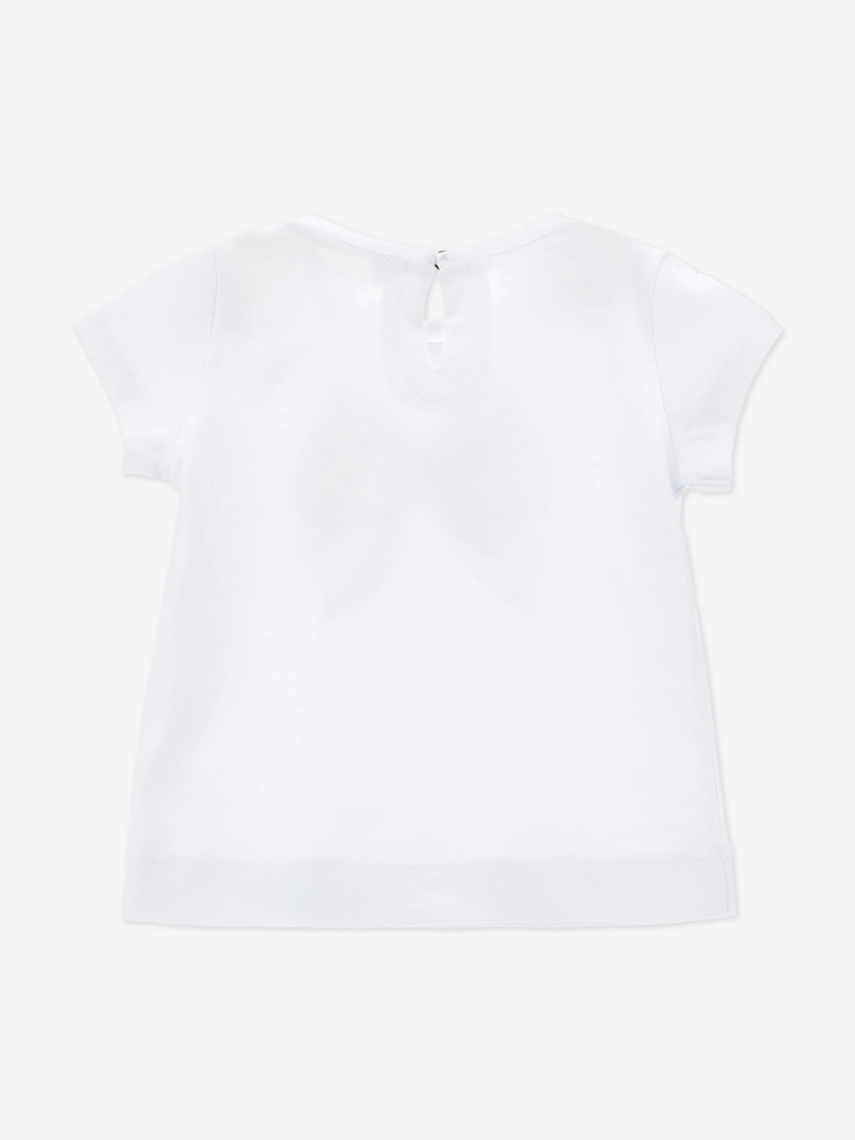 Weißes T-Shirt für Baby-Mädchen mit Schleifen-Print