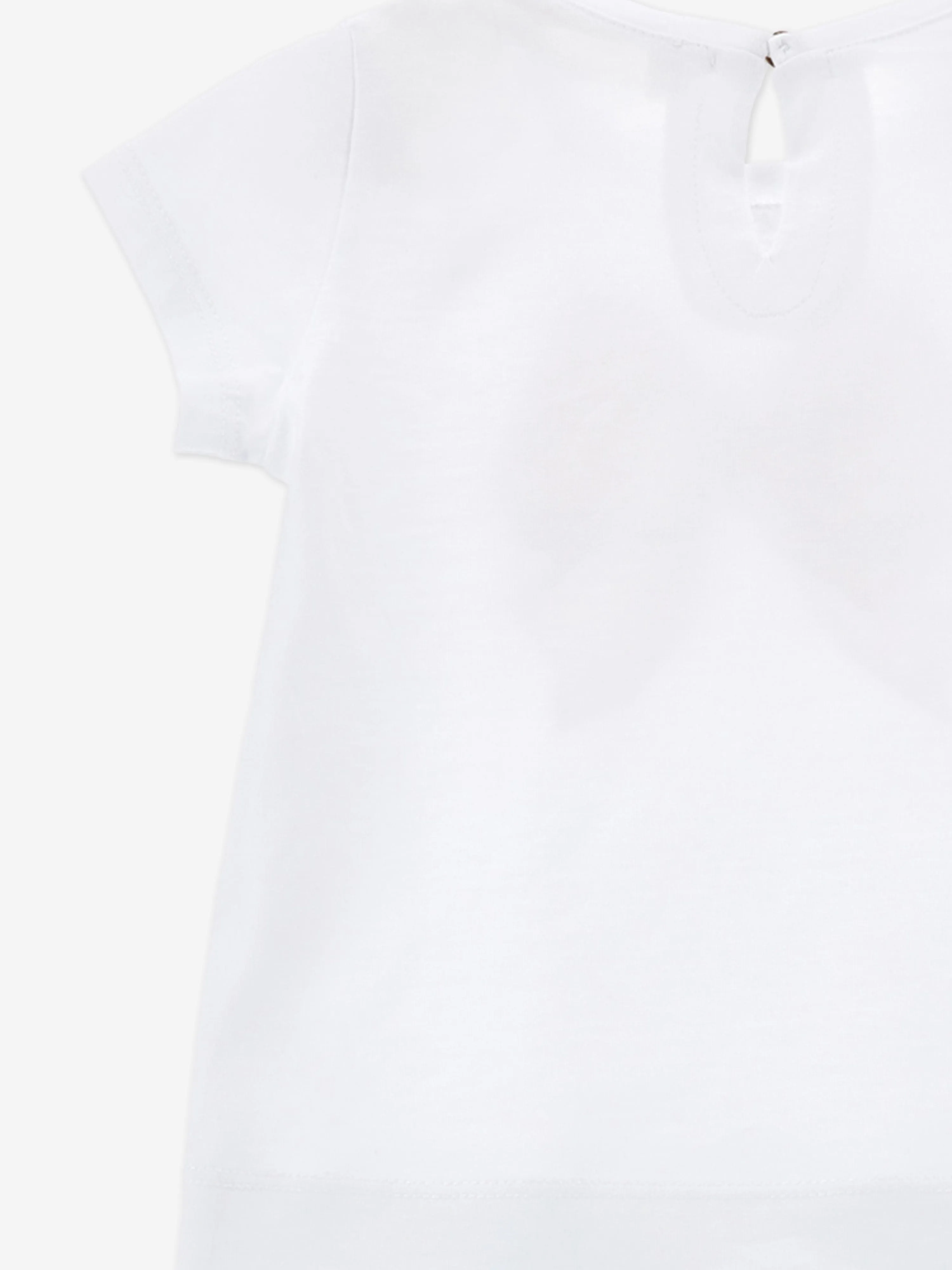 Weißes T-Shirt für Baby-Mädchen mit Schleifen-Print